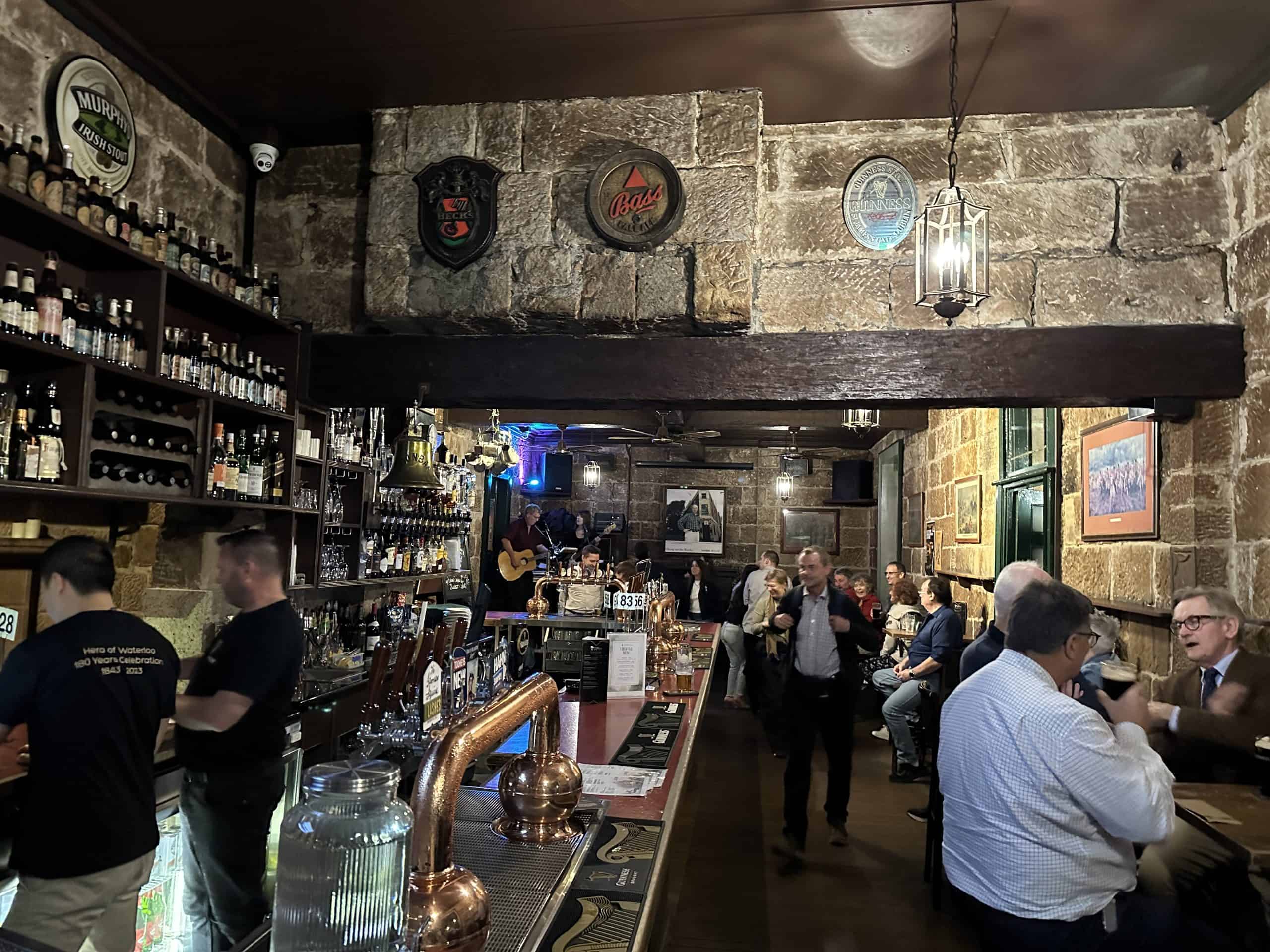Inside the bar of Hero of Waterloo
