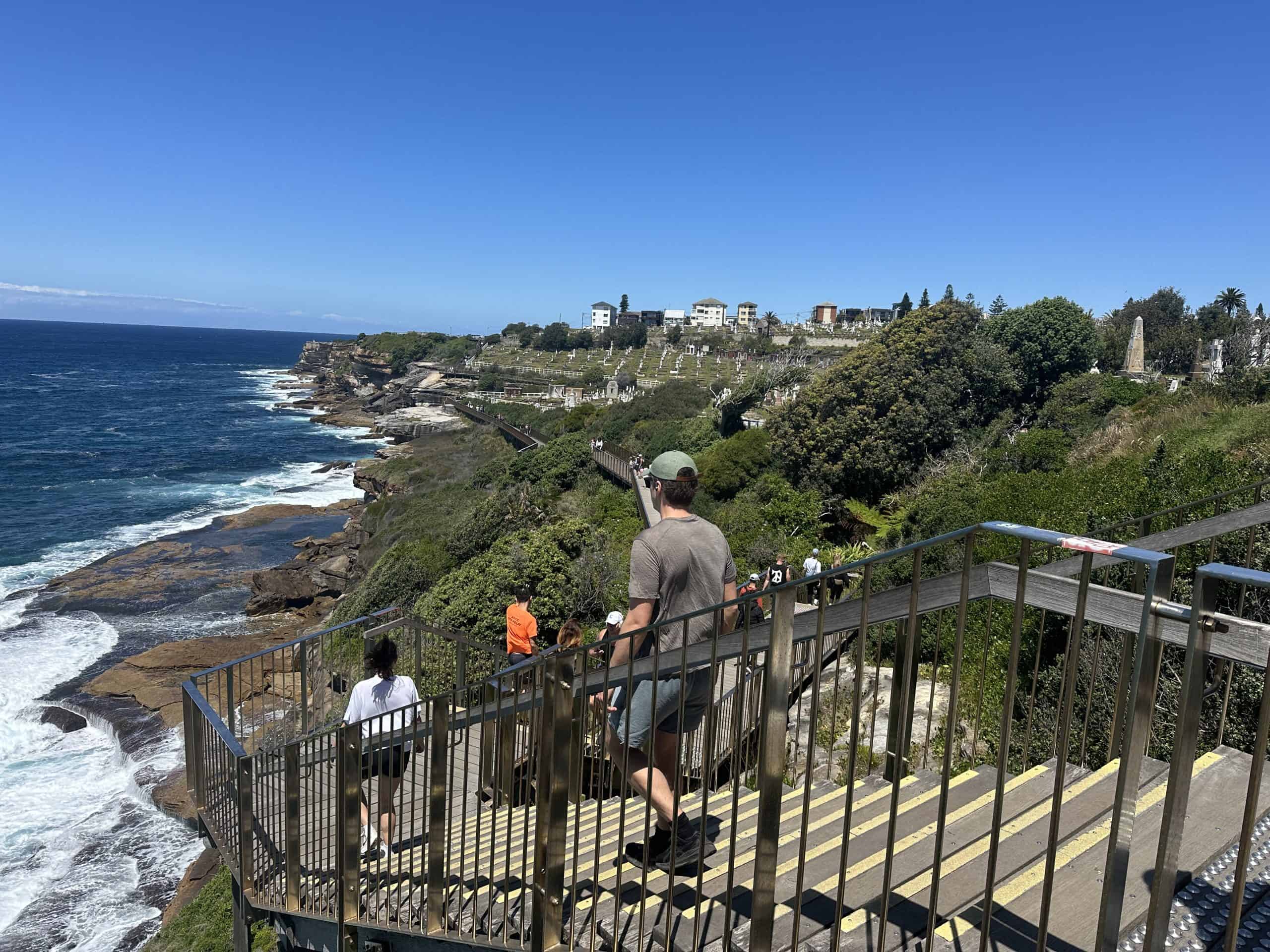 Stairs on the boardwalk section