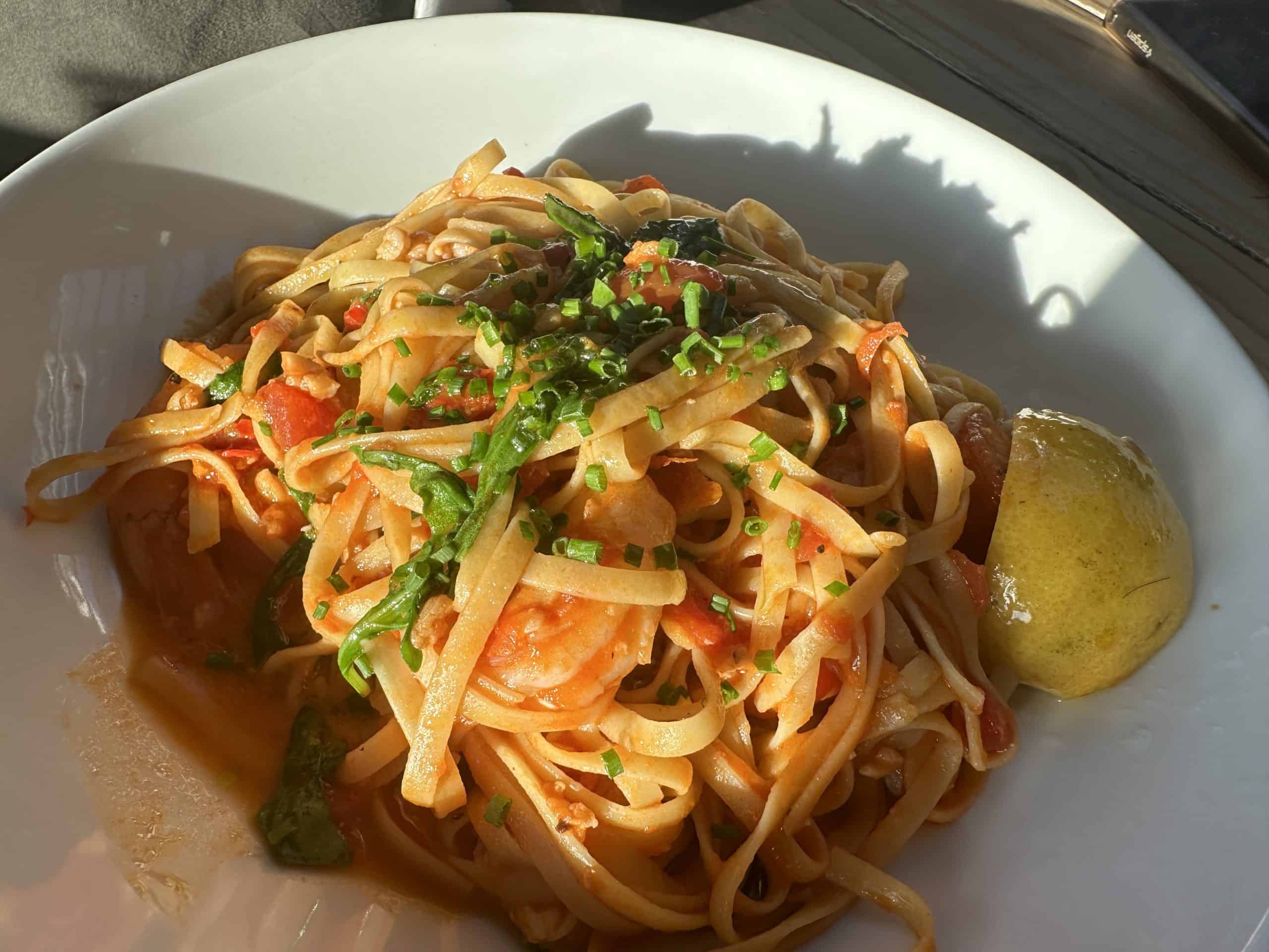Pasta at Helm Bar