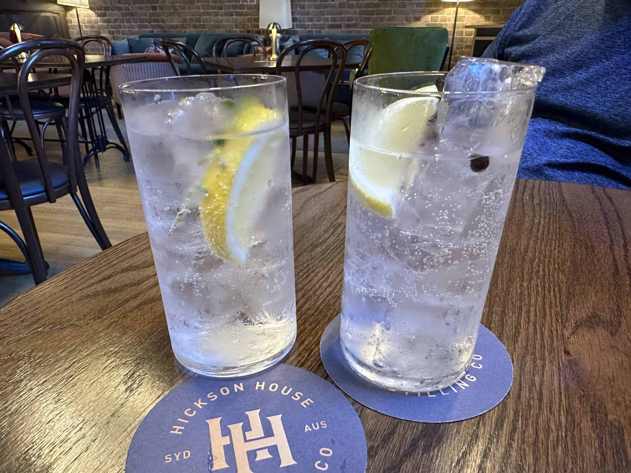 Gin cocktails at Hickson House