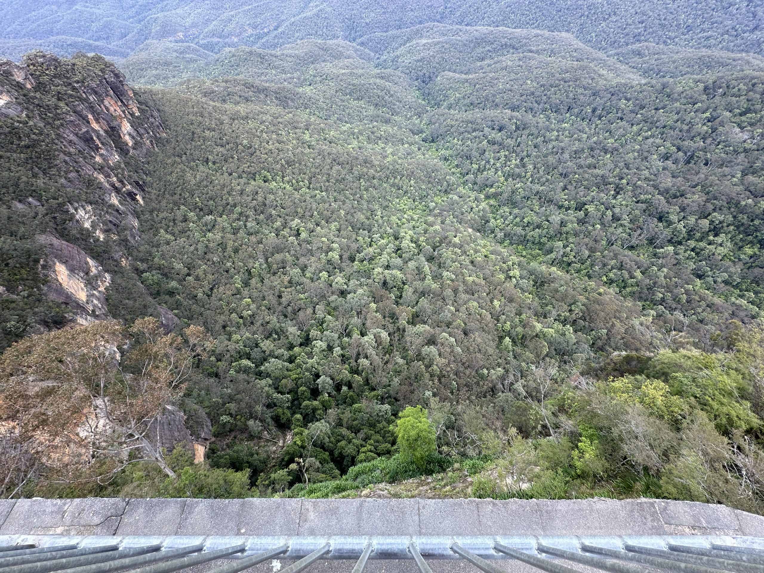 Looking down on the valley from a viewpoint