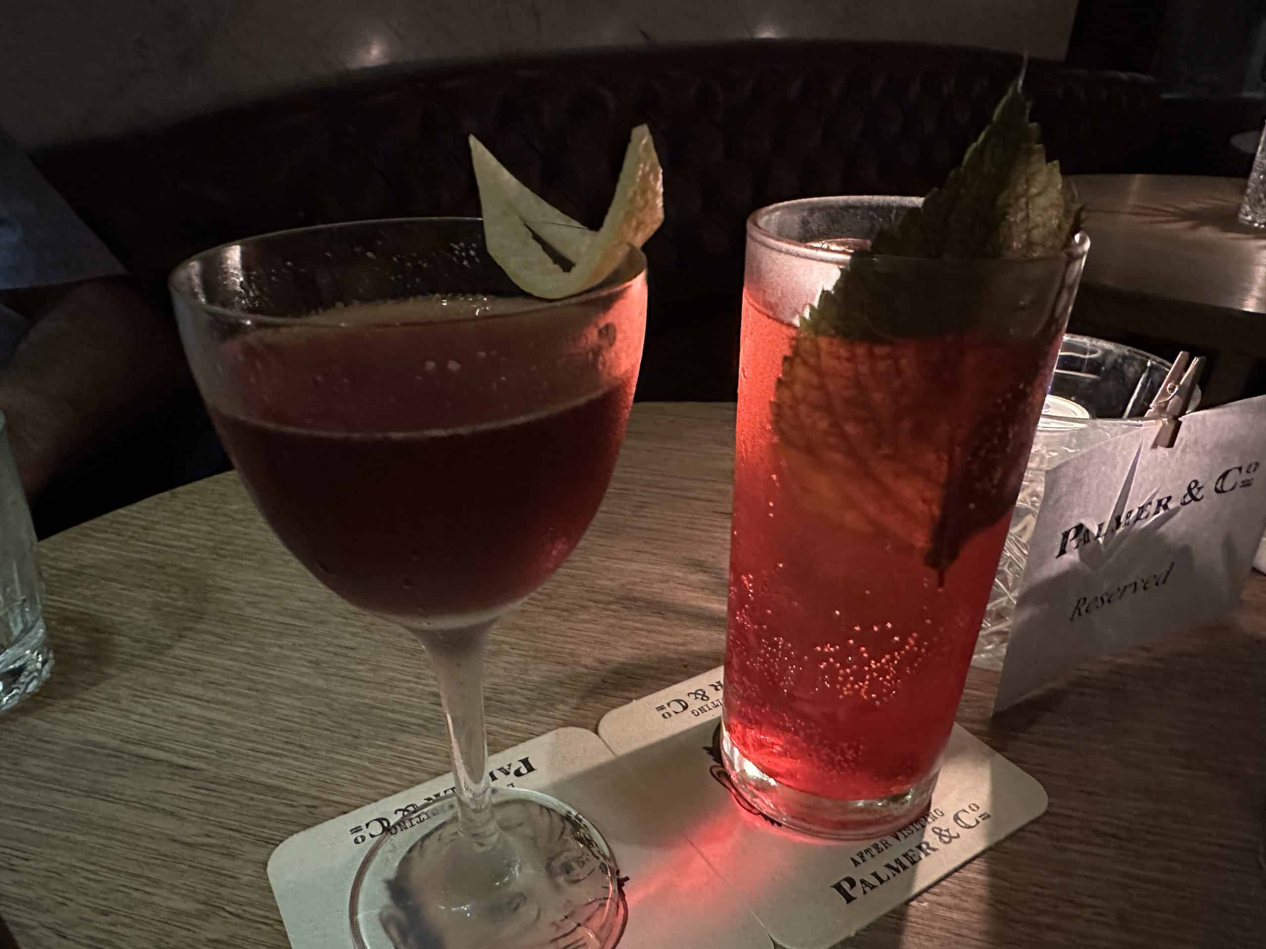 Cocktails at Palmer & Co speakeasy