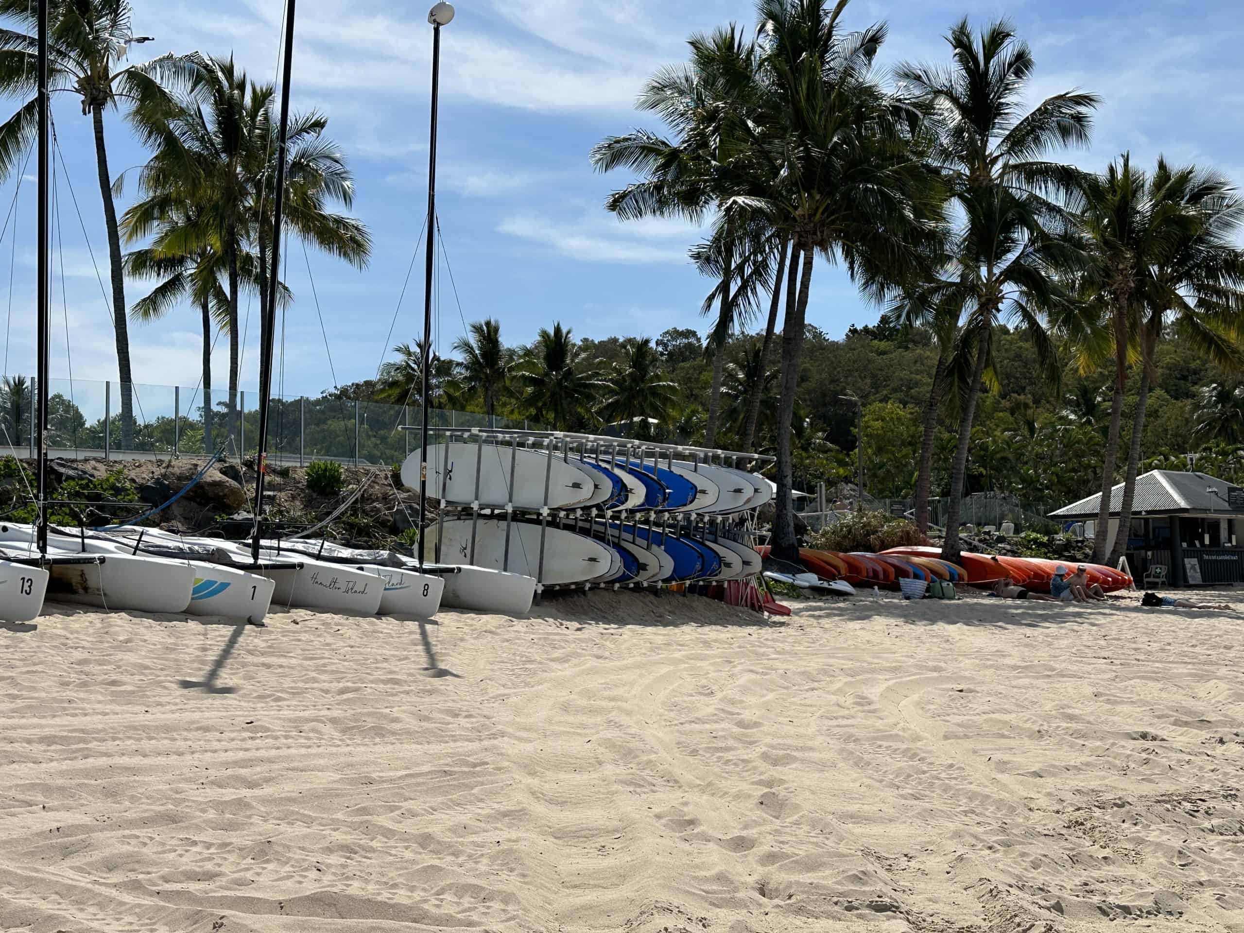 Rental equipment at Catseye Beach