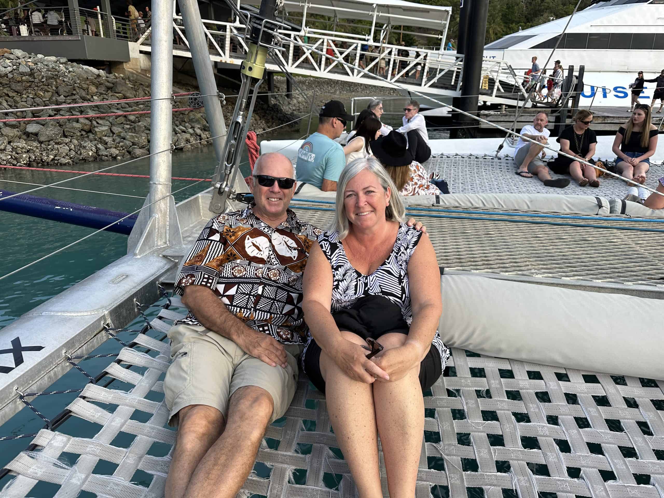 Our picture while we enjoy the sunset cruise