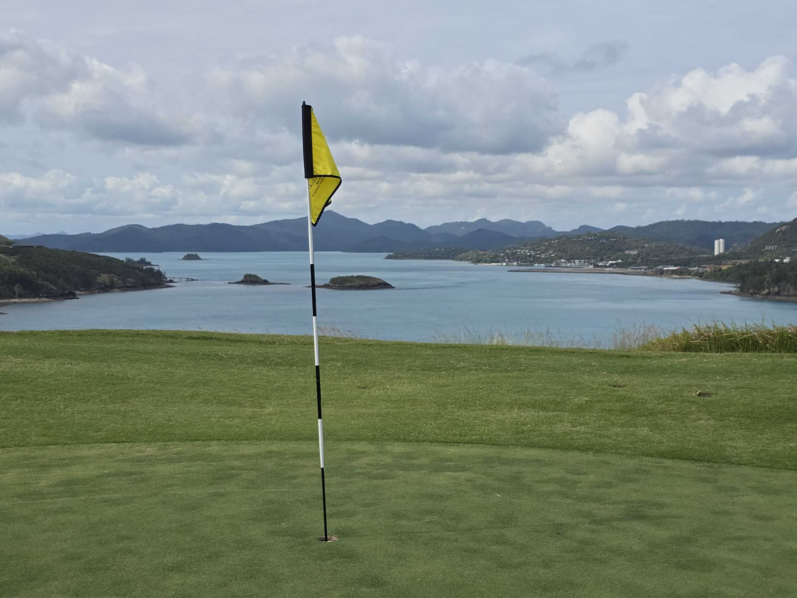 Views out over the island from the golf club