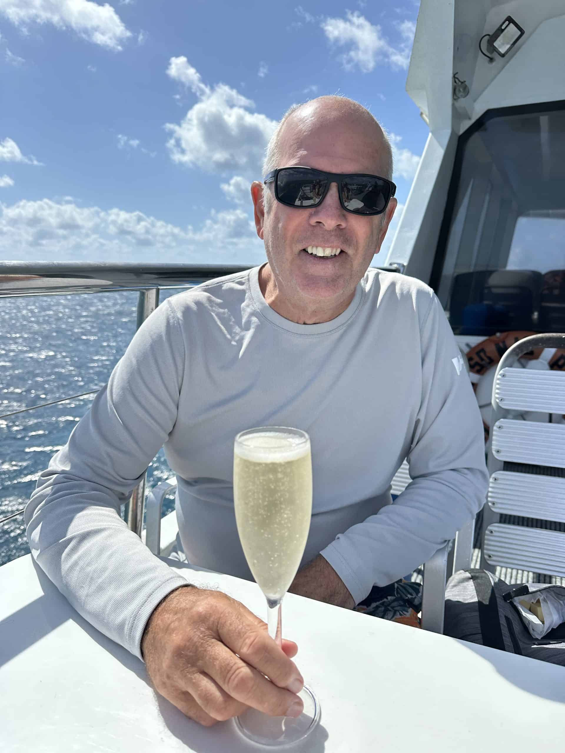 Enjoying the sunshine and drinks