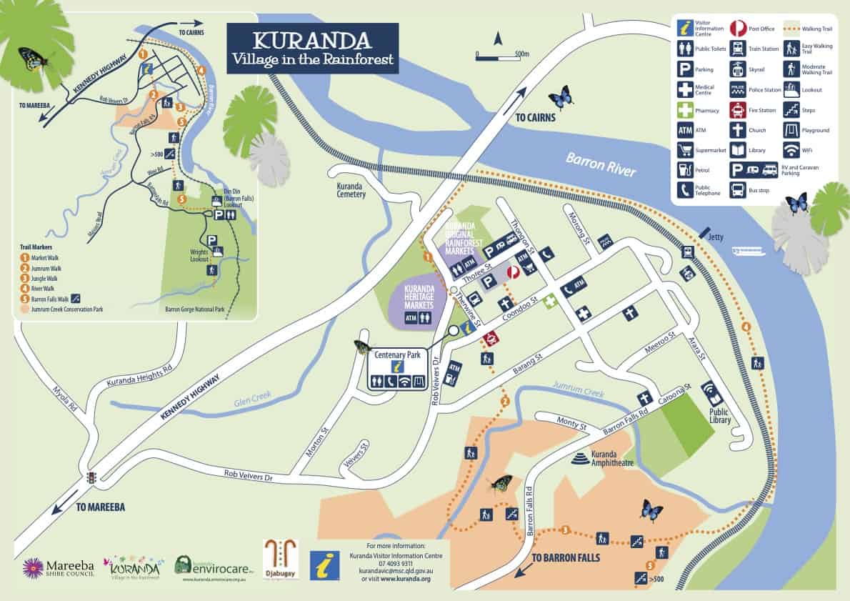 Map of Kuranda Village