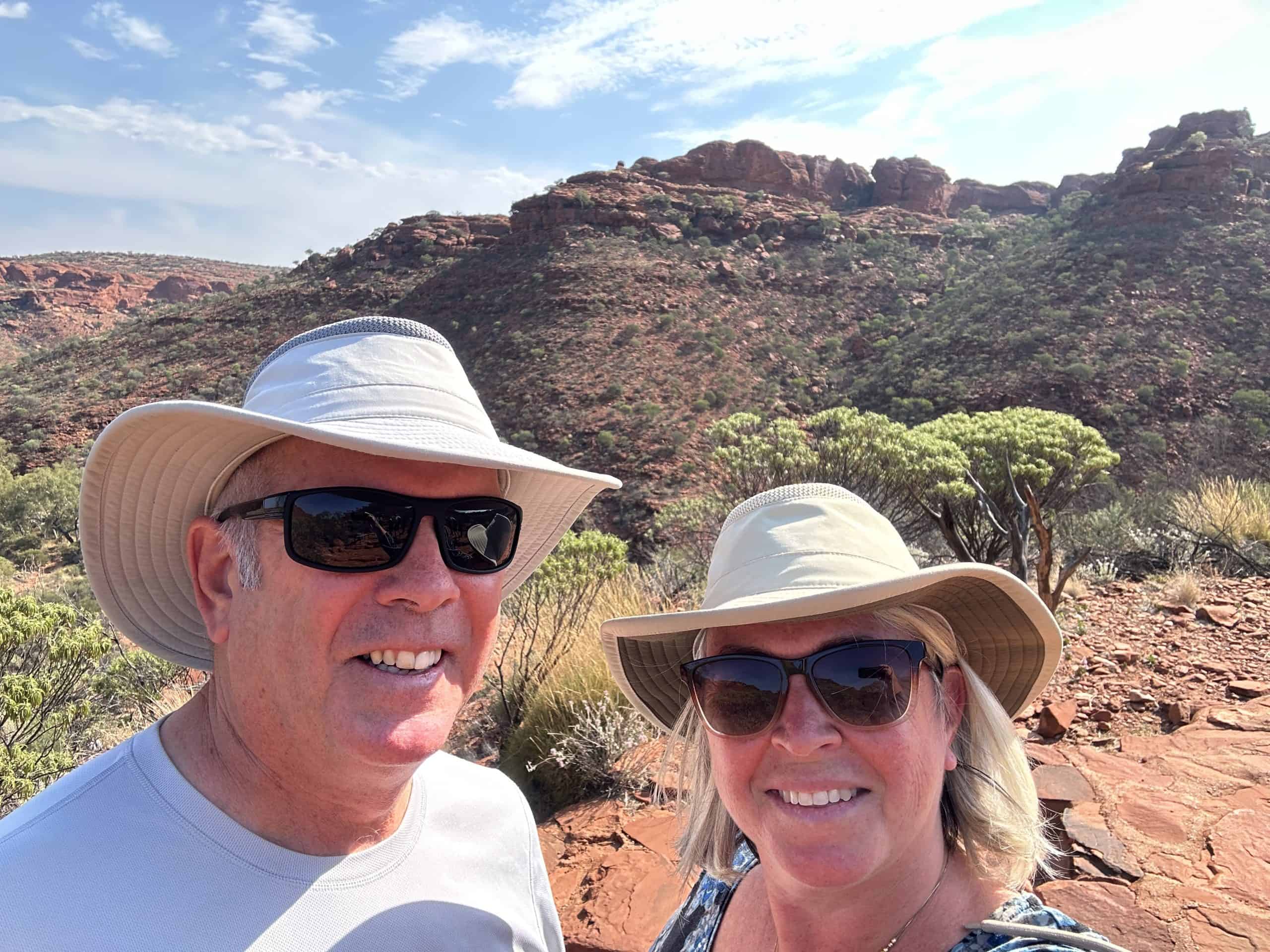 Our selfie at the 200 step point before turning back