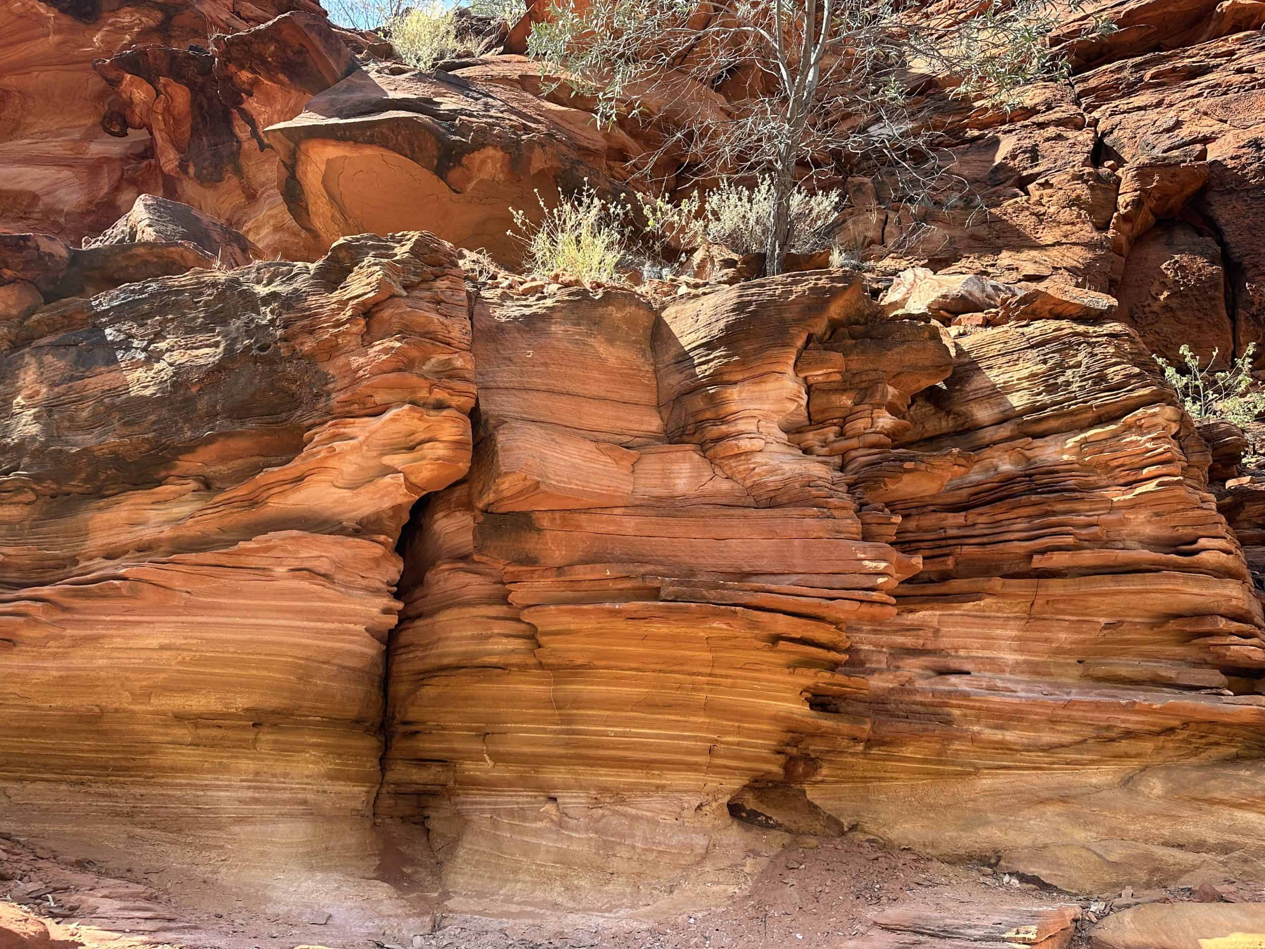 Layers of sandstone levels