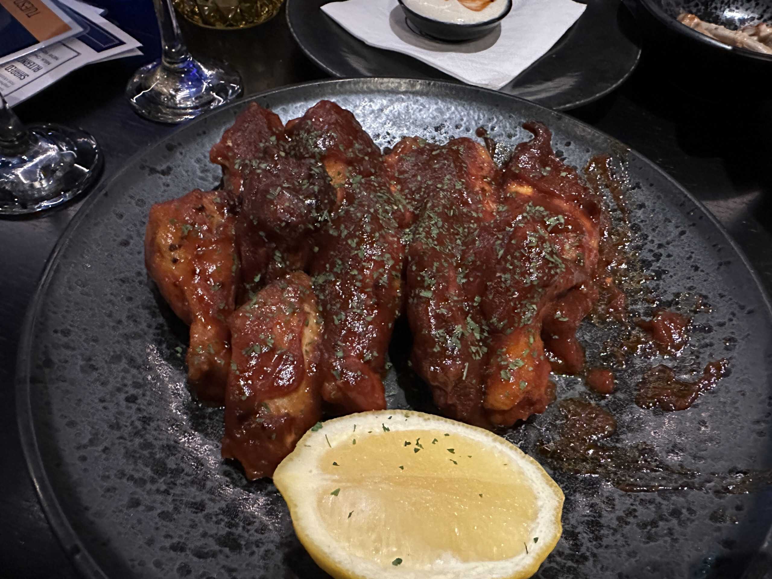 Plate of chicken wings