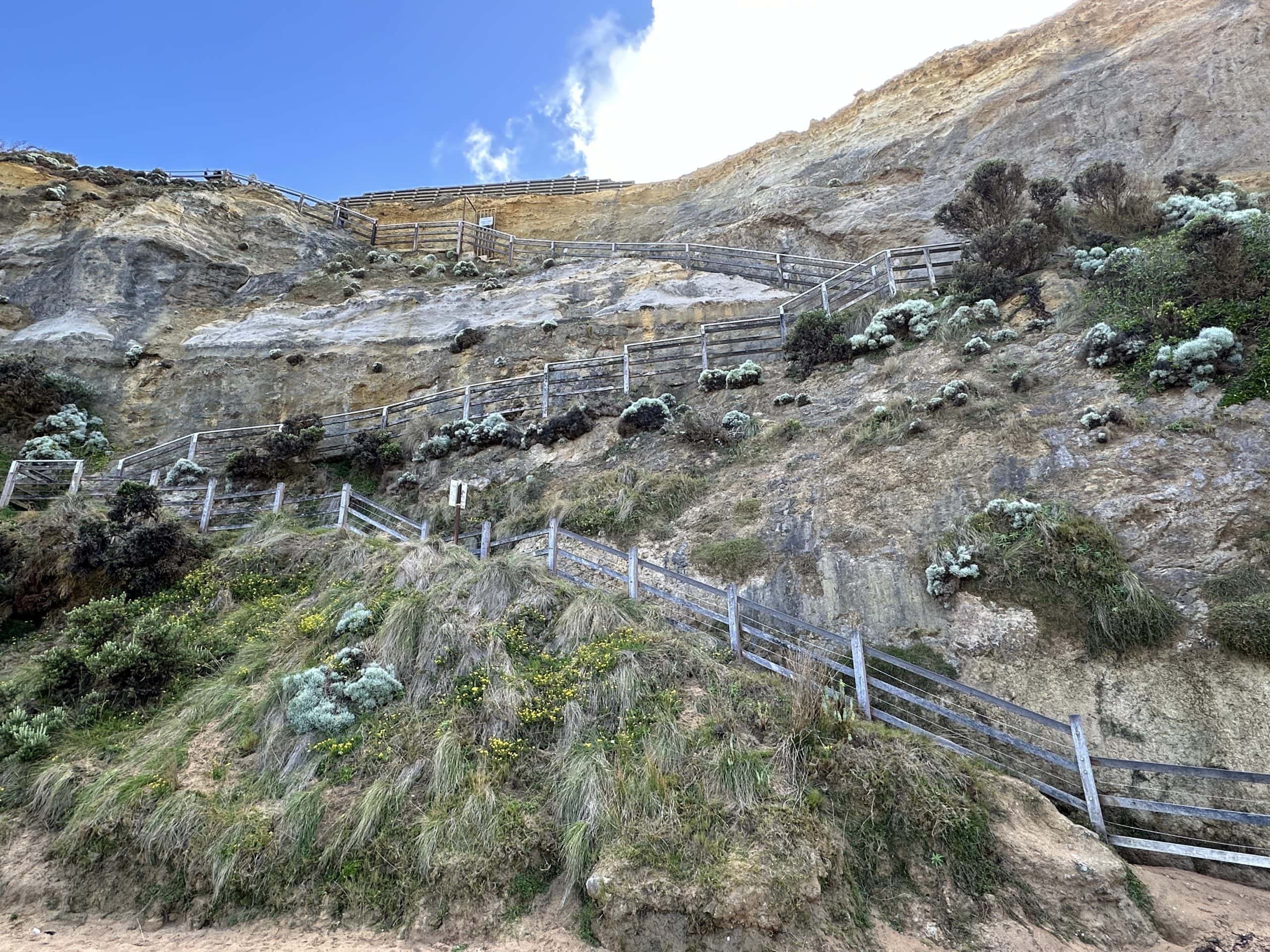 Steps on the cliff