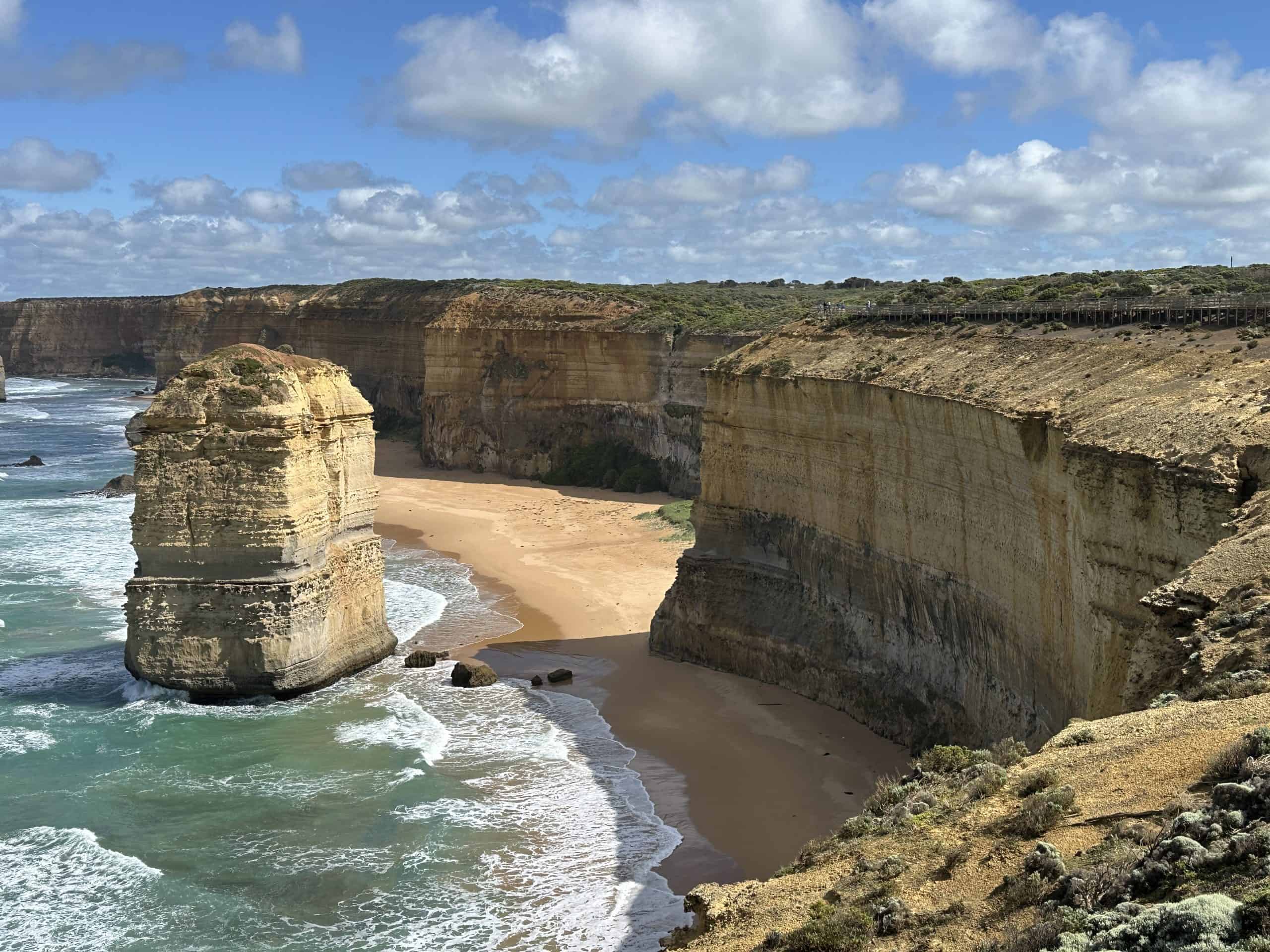 Closer view of the coast