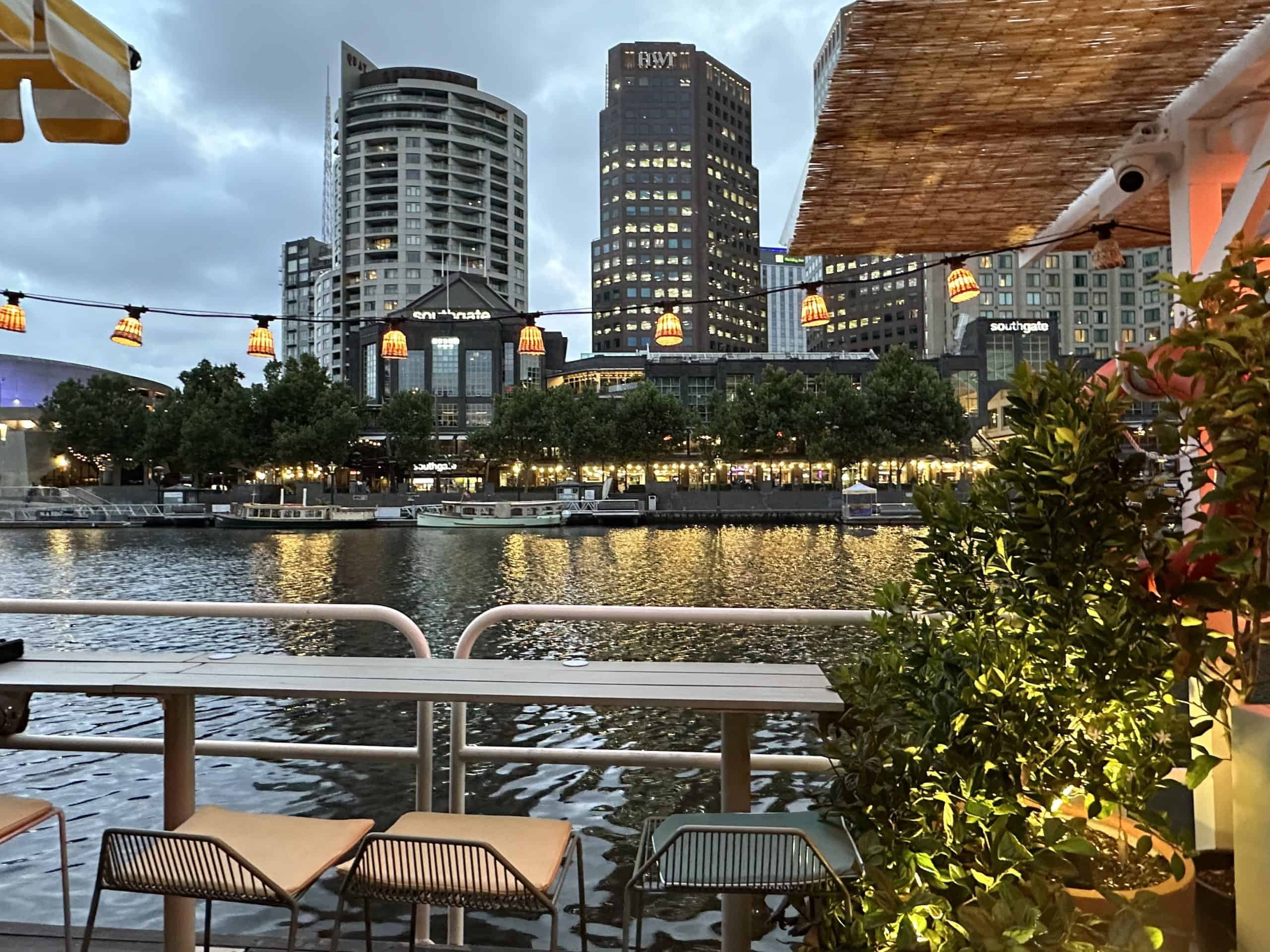 View from the barge bar
