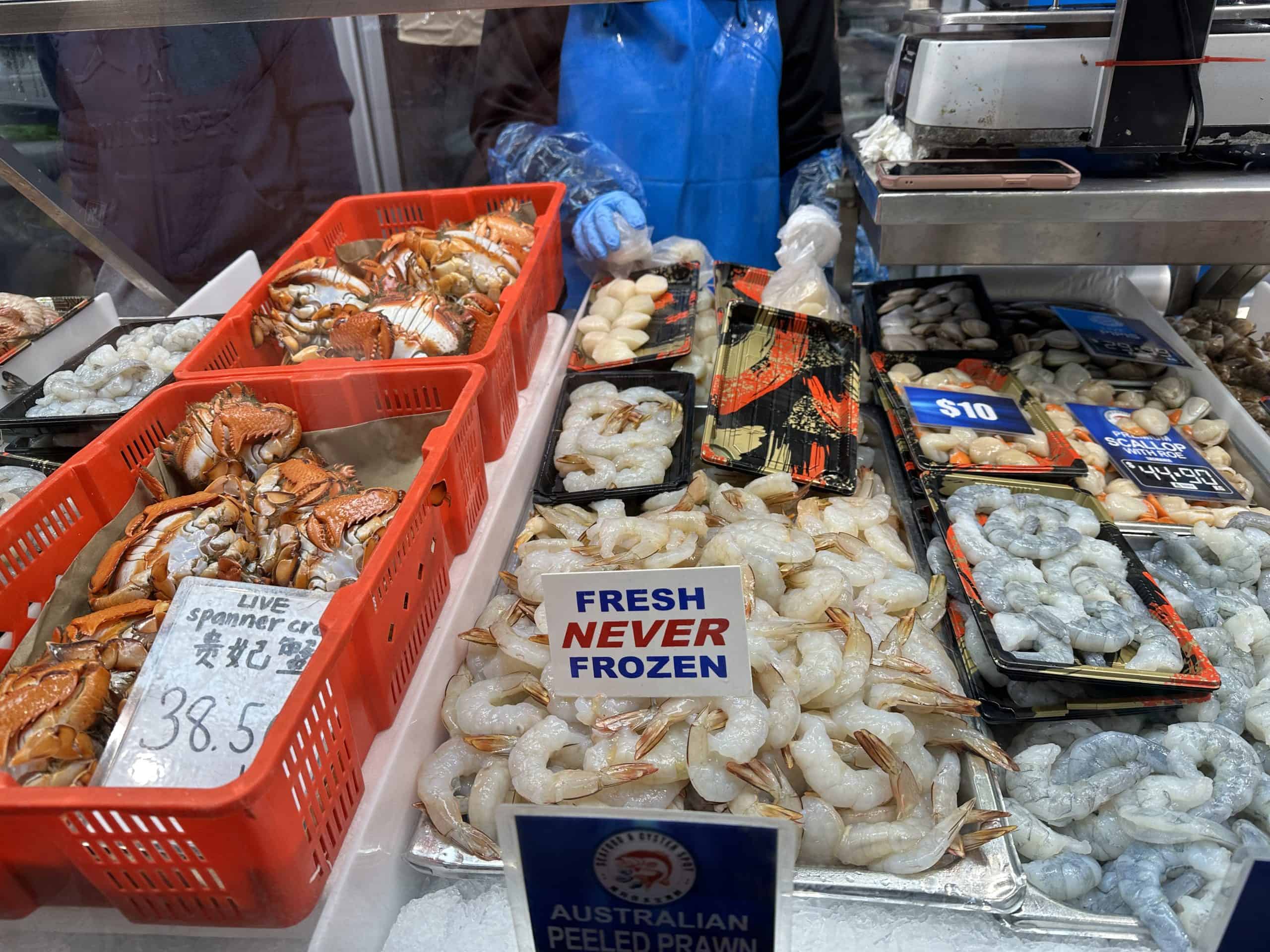 Fresh seafood