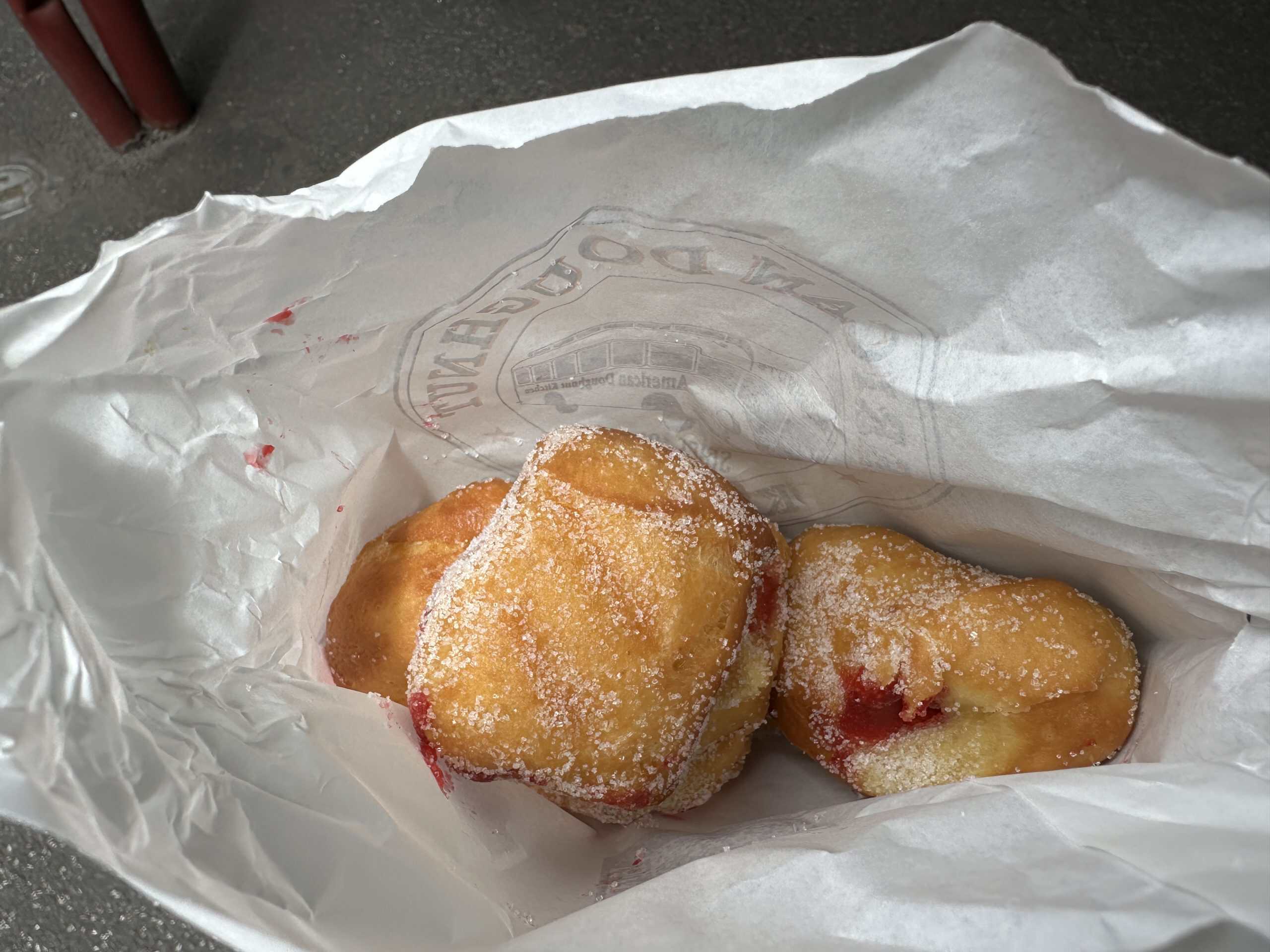 Yummy jam filled donuts