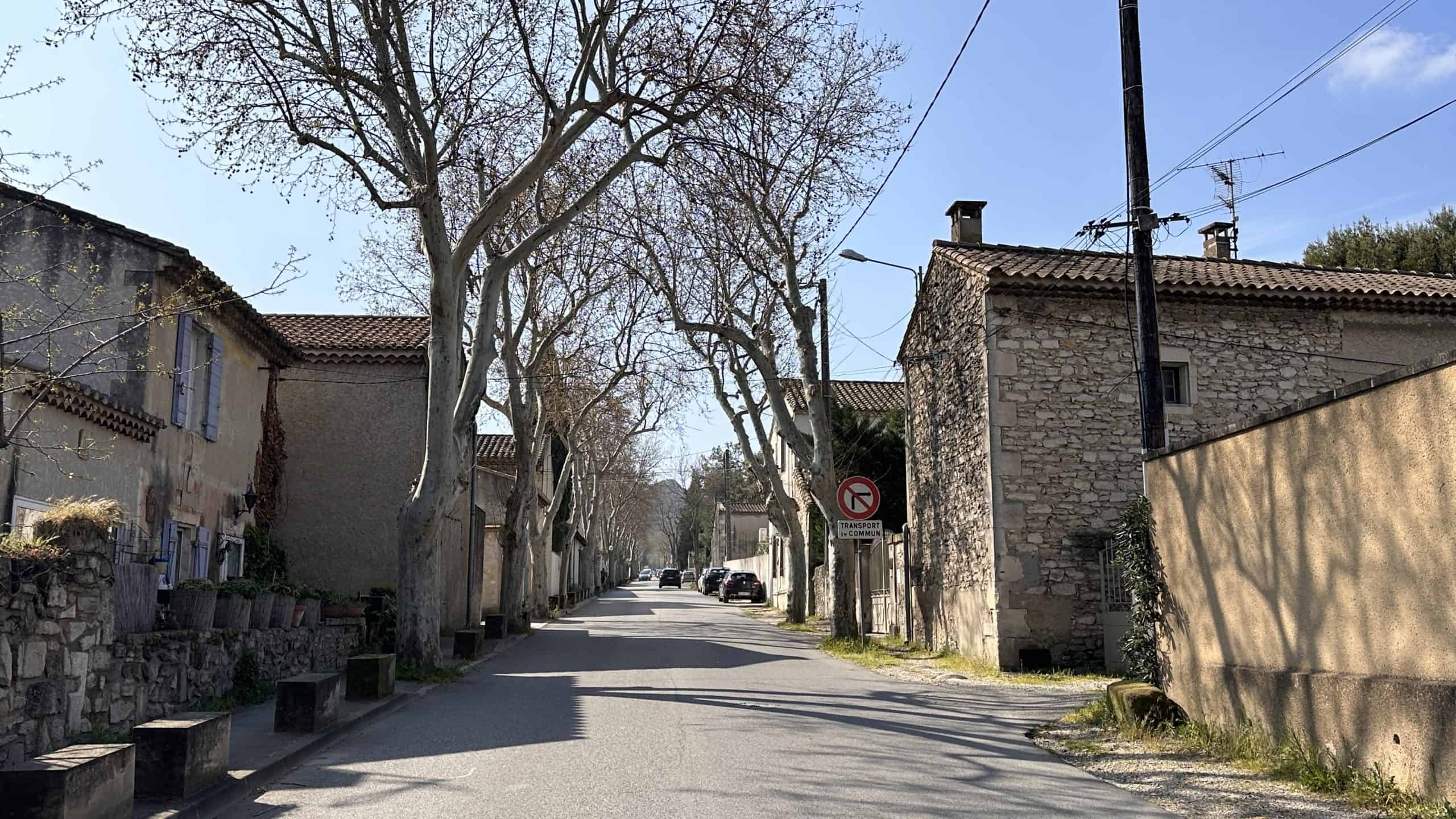 Street where the trail extends