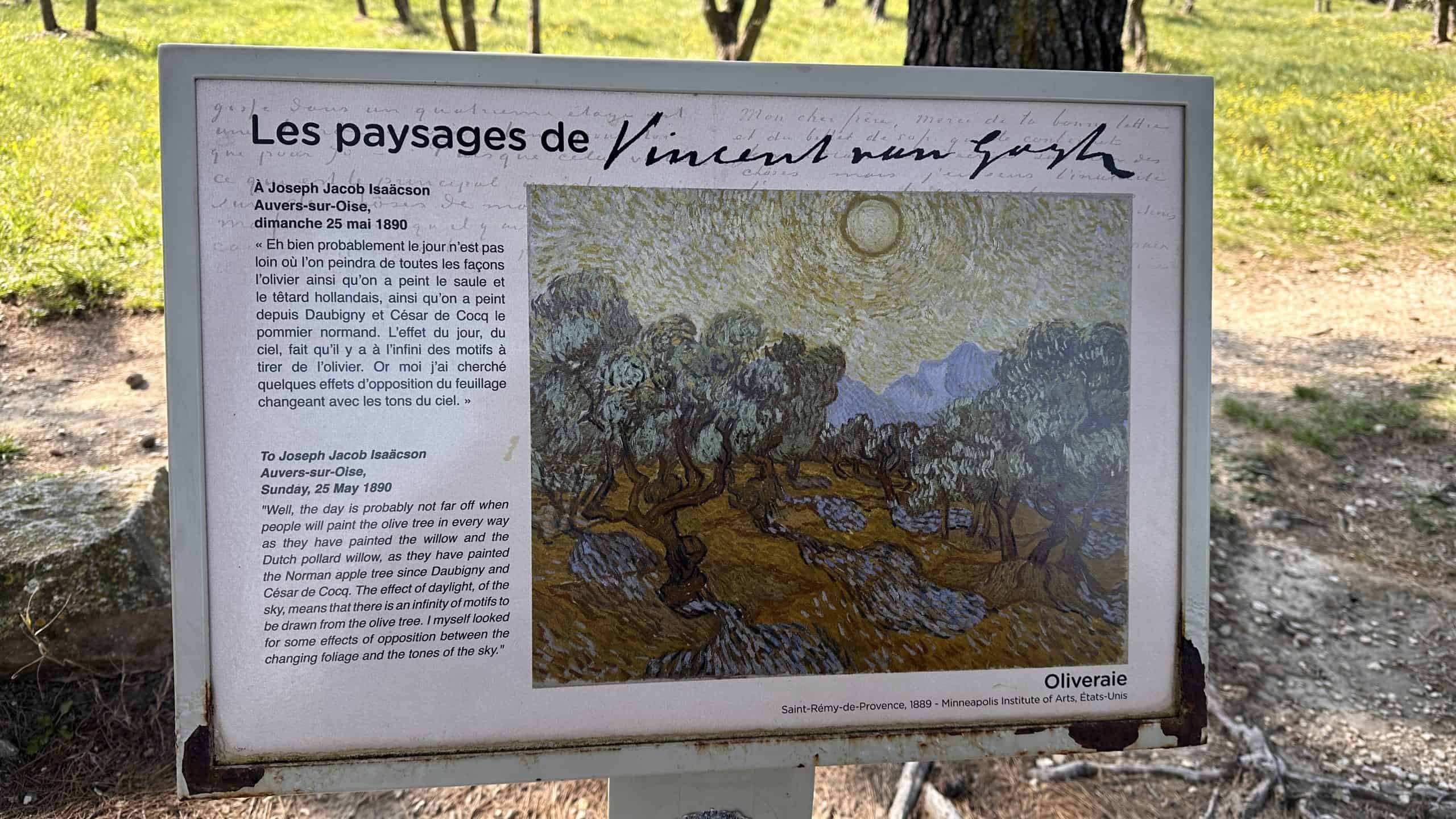 Placard to compare to te surroundings