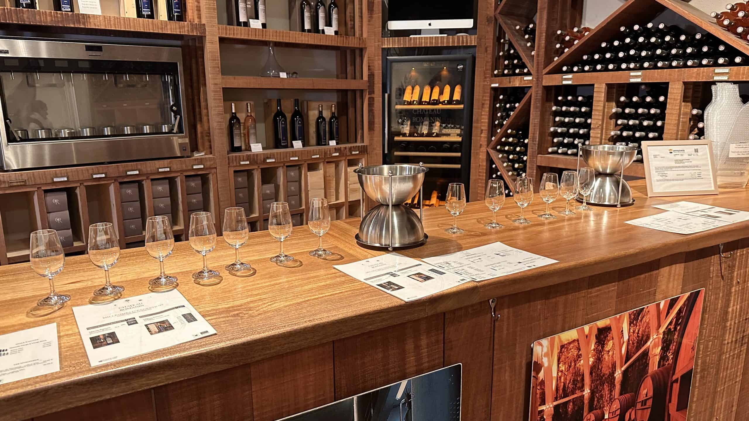 Tasting set up