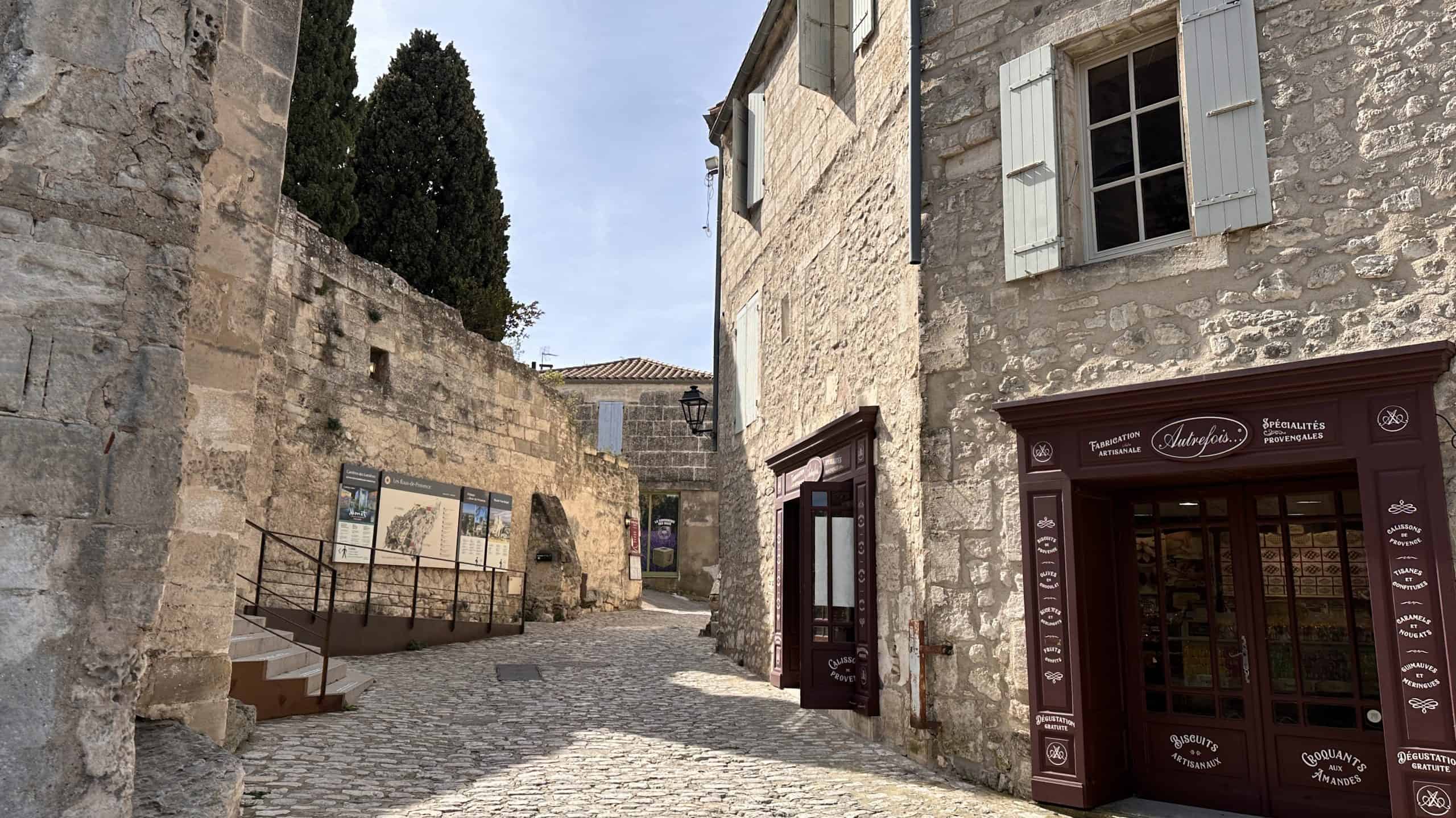 Pretty street inside Les Baux