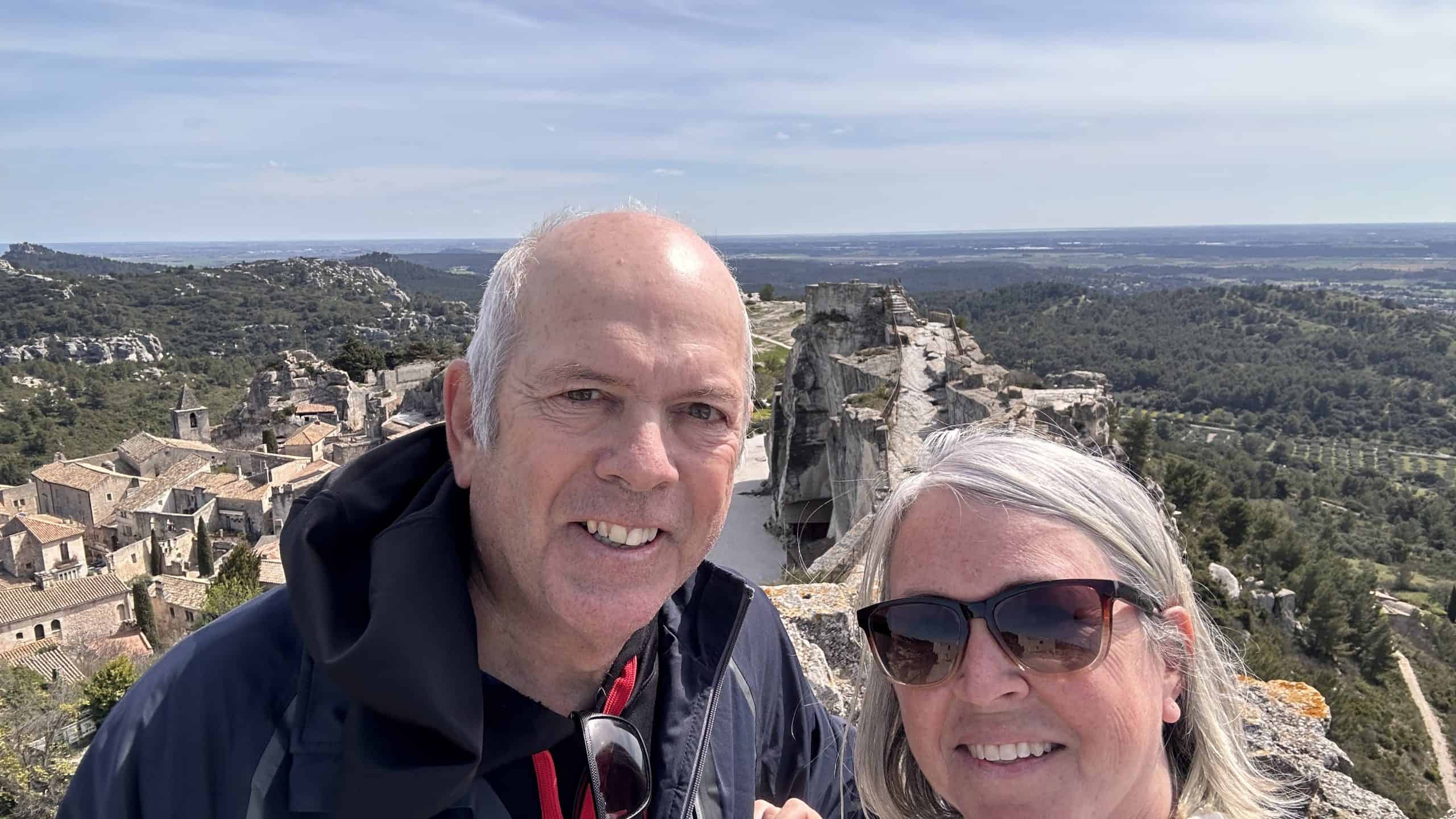 Our selfie from the Baux Chateau