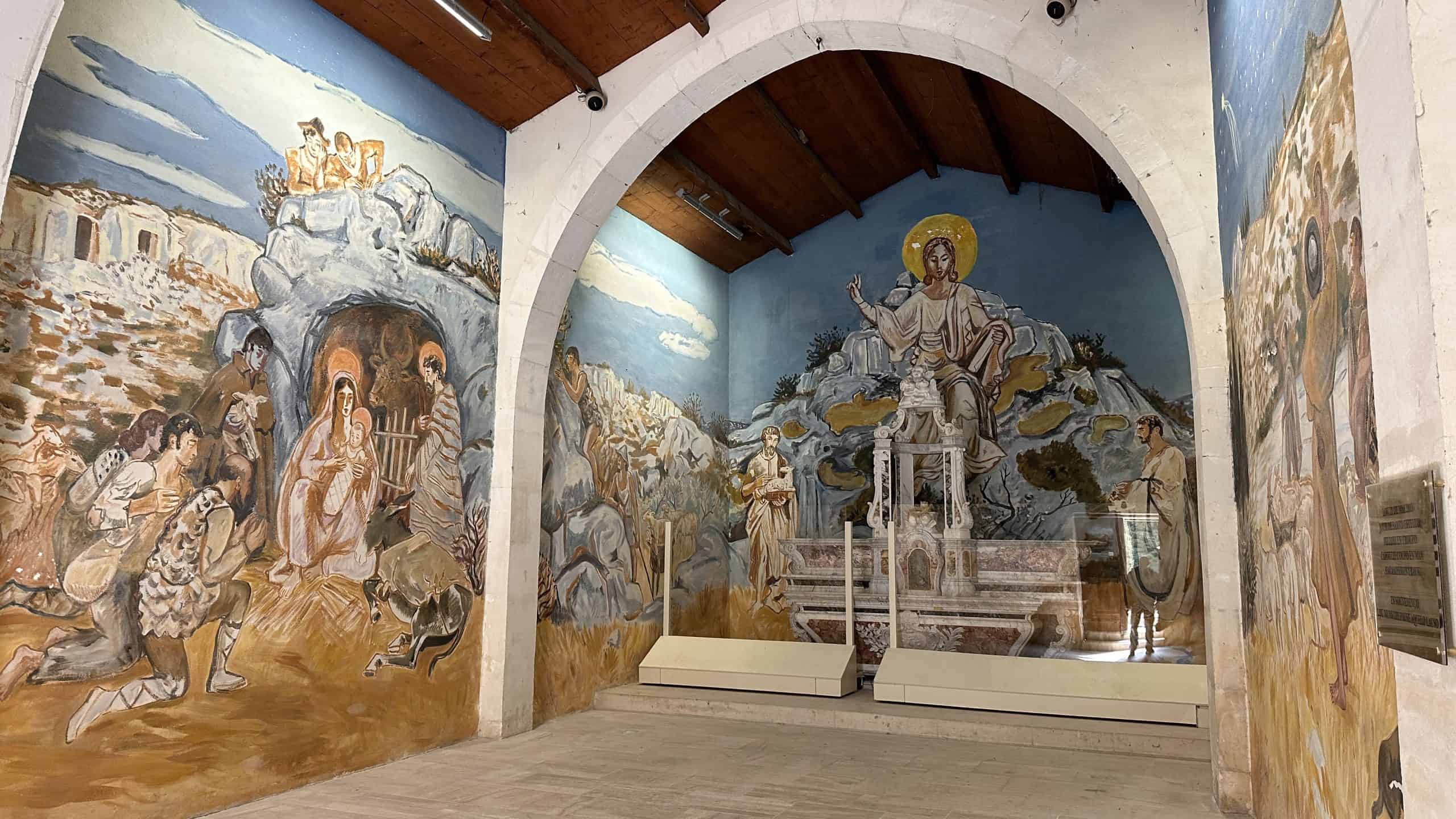 Murals inside the chapel
