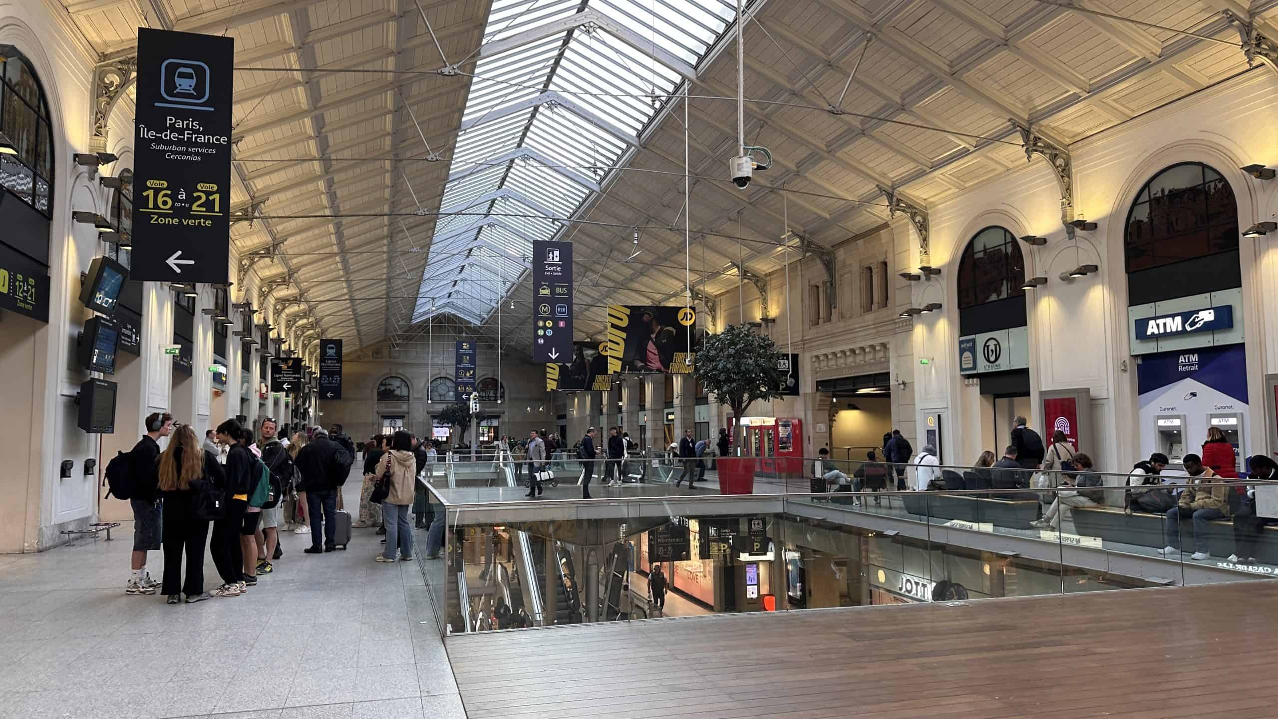 Inside St Lazare train station