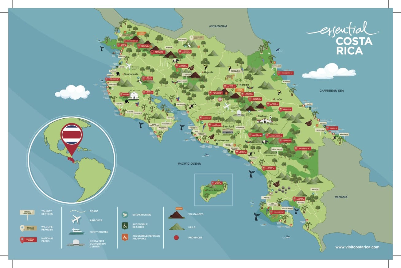Costa Rica map