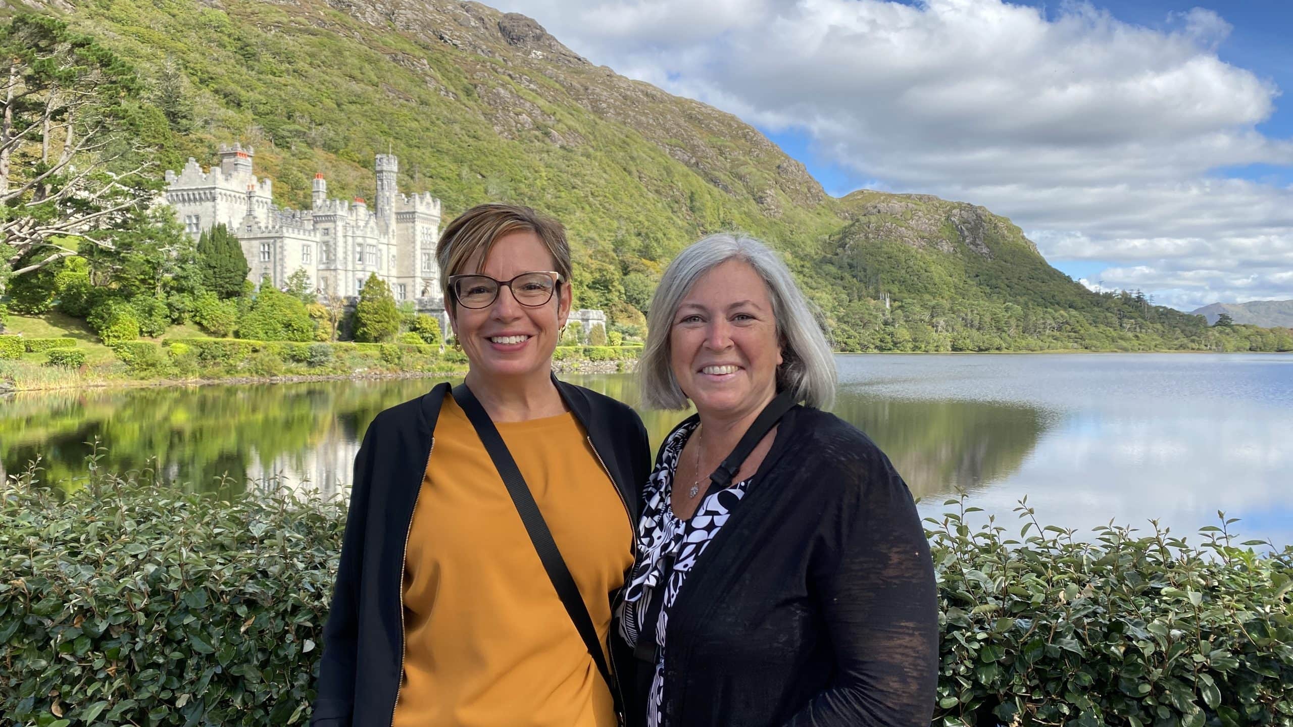 My friend Jeanne and I on our trip to Kylemore Abbey from Galway