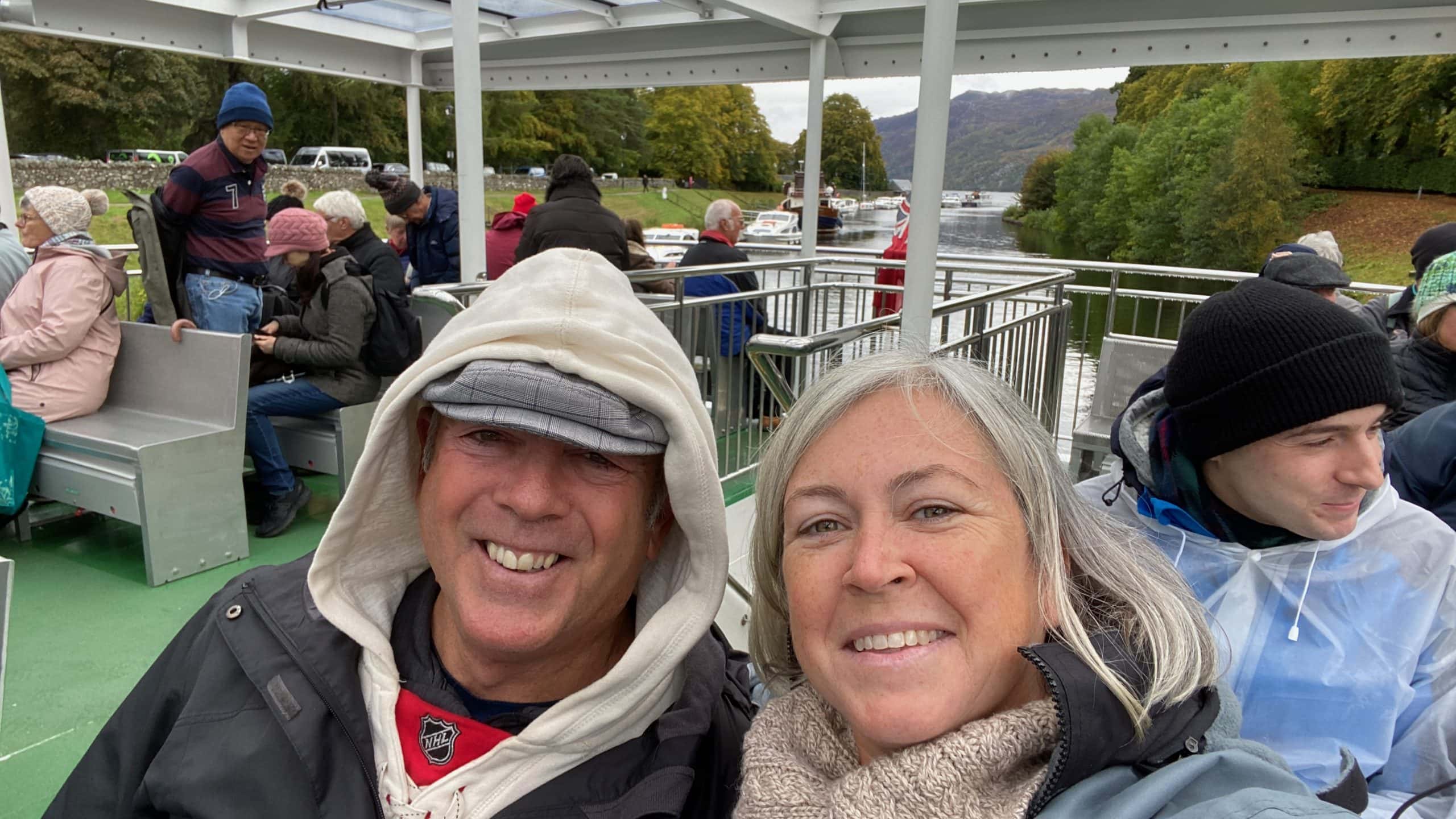 Our selfie on the Loch Ness cruise