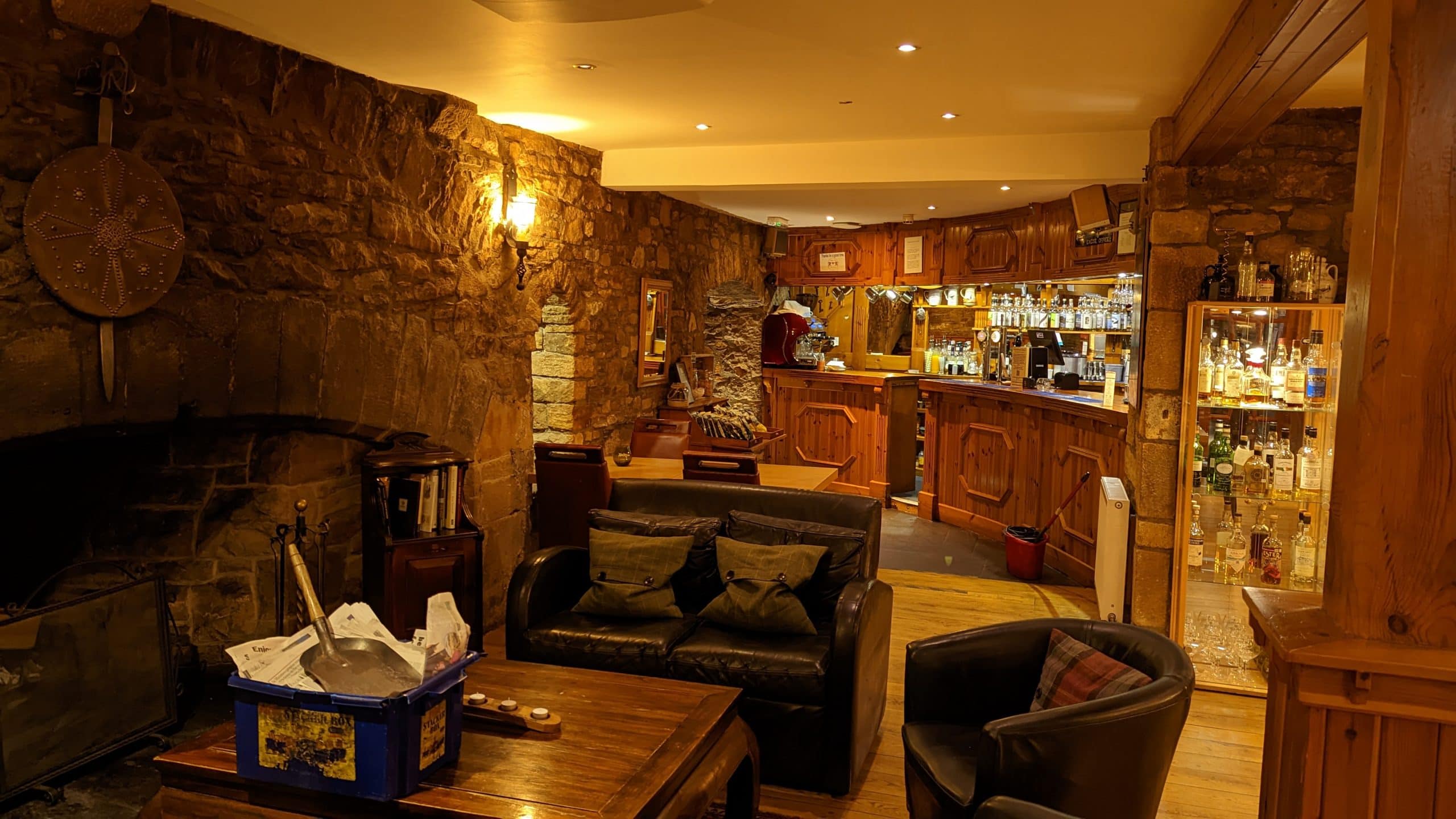 Whisky bar at Dornoch Castle Hotel
