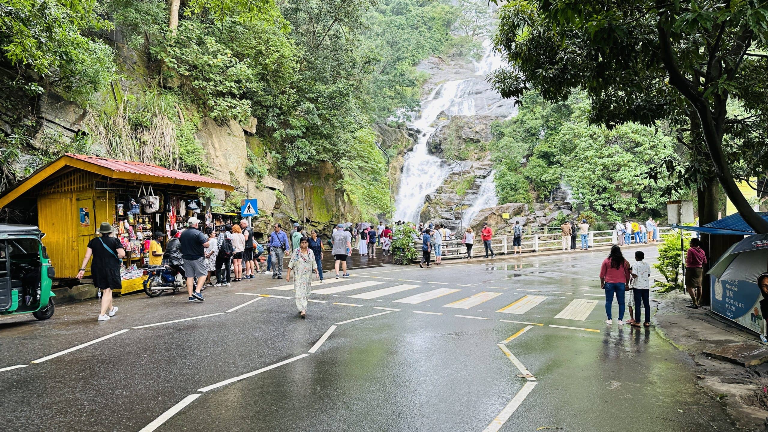 View of Ravana falls from the road