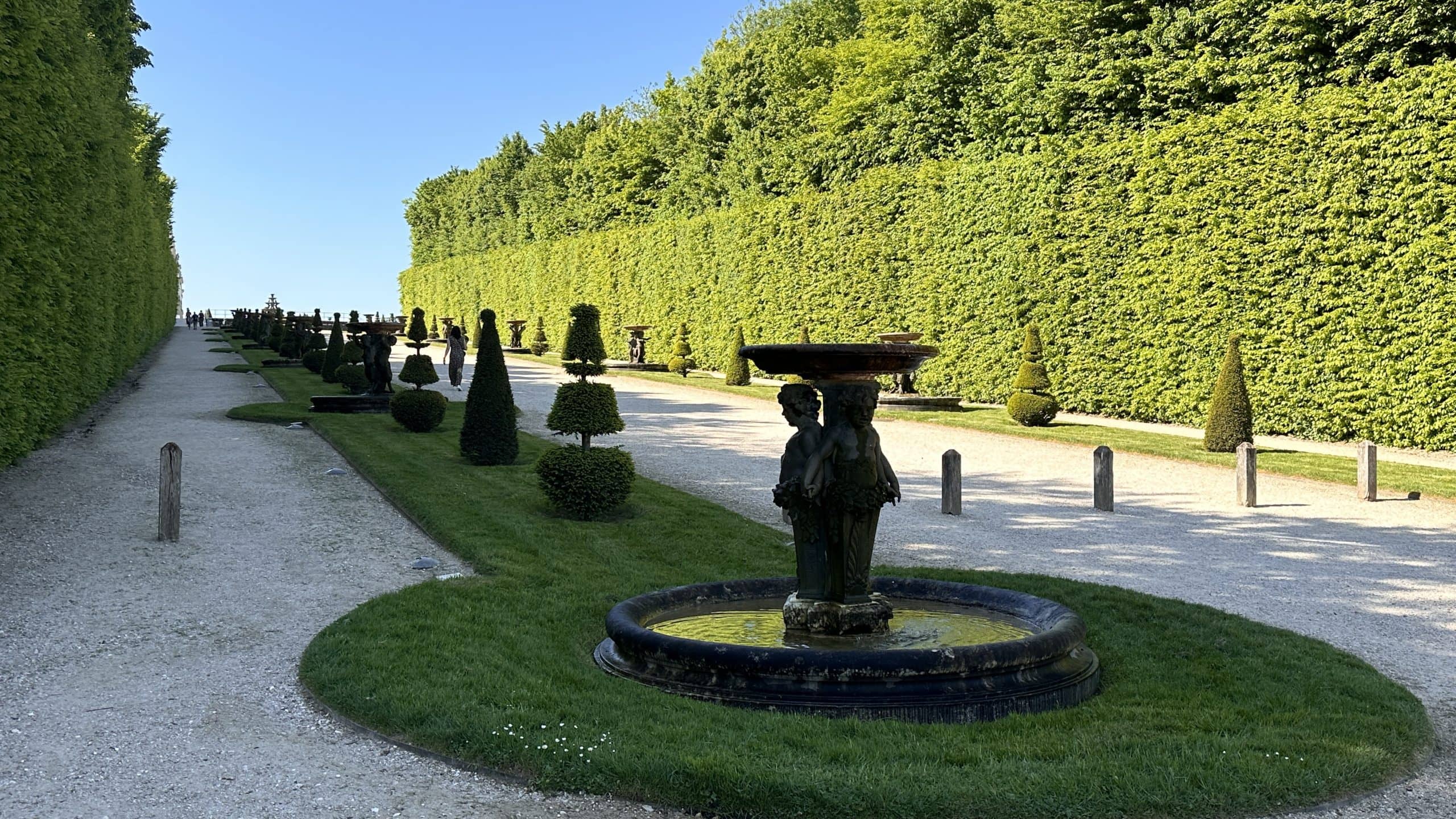 Greenery with statuary