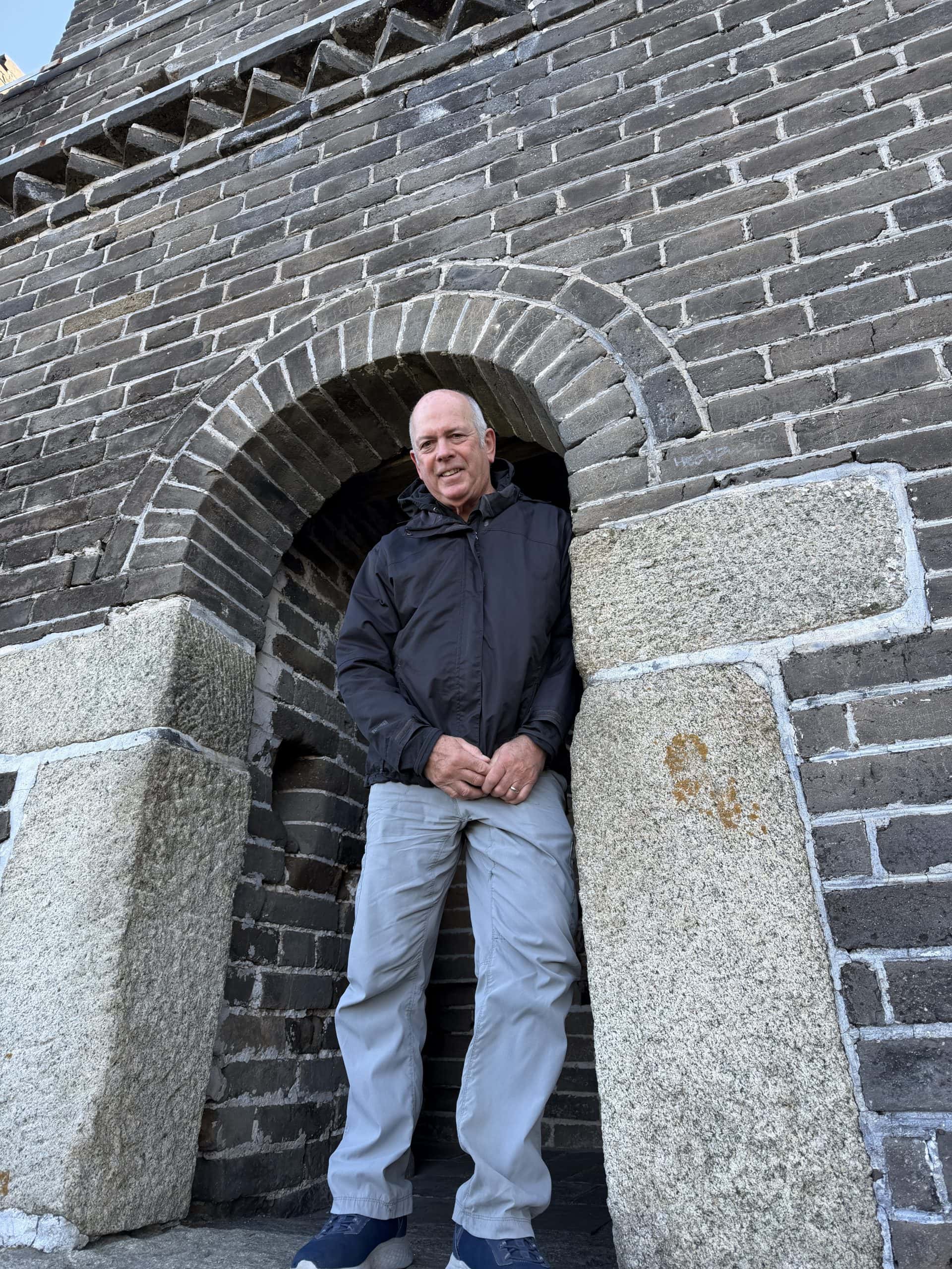 Denis at a watchtower