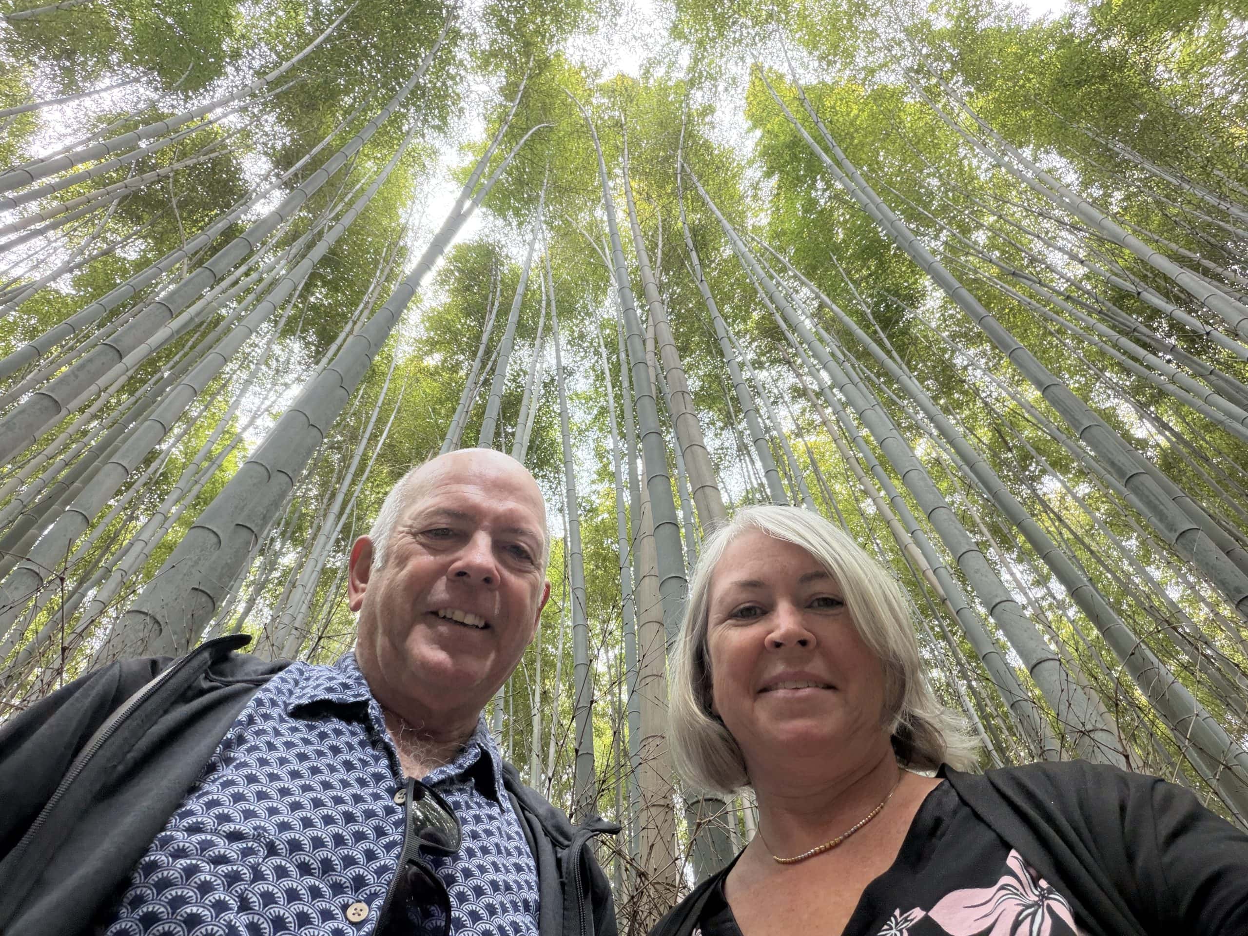 Our creative photo in the bamboo grove