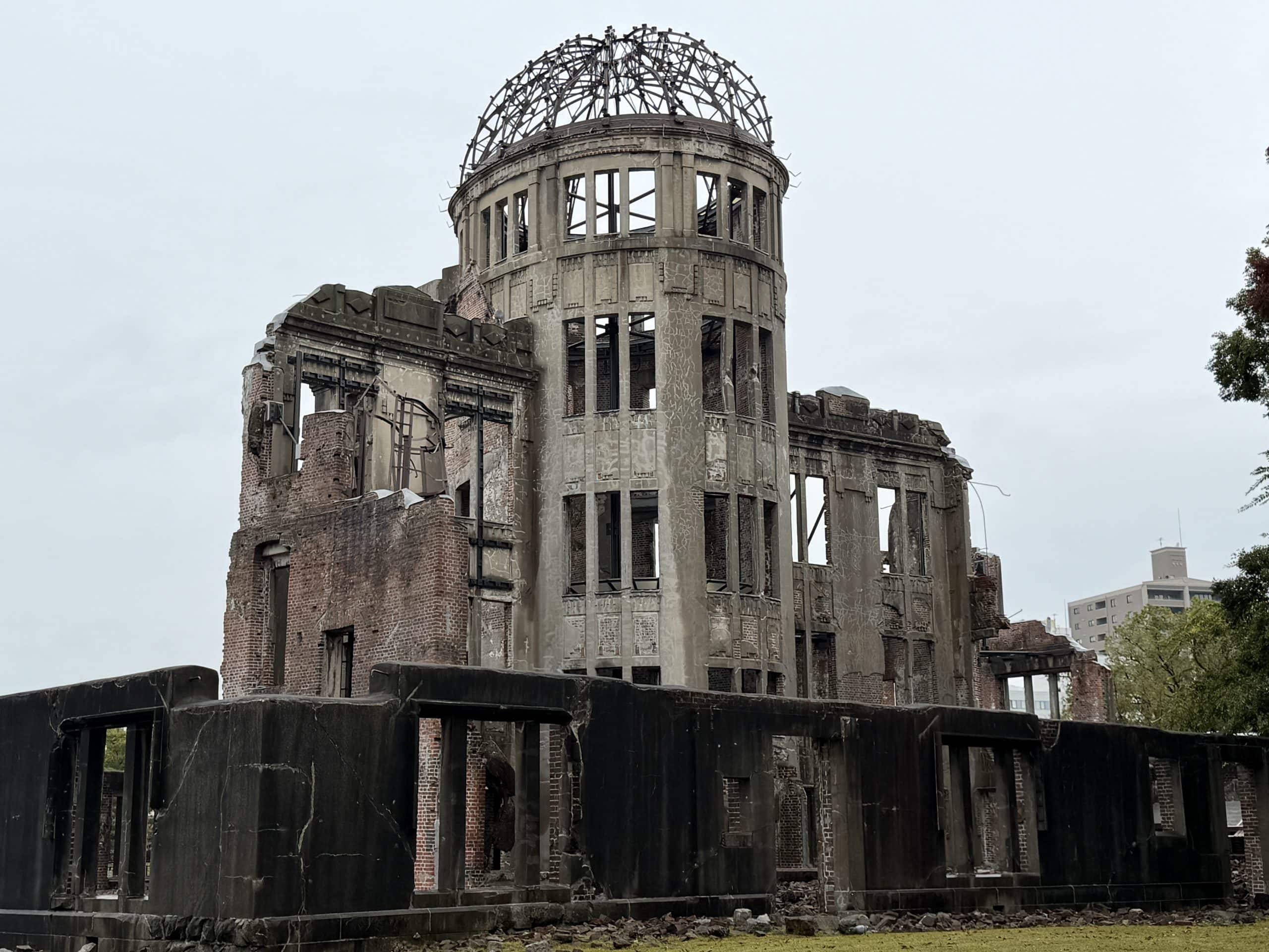 Skeletal remains on the A-Bomb Dome