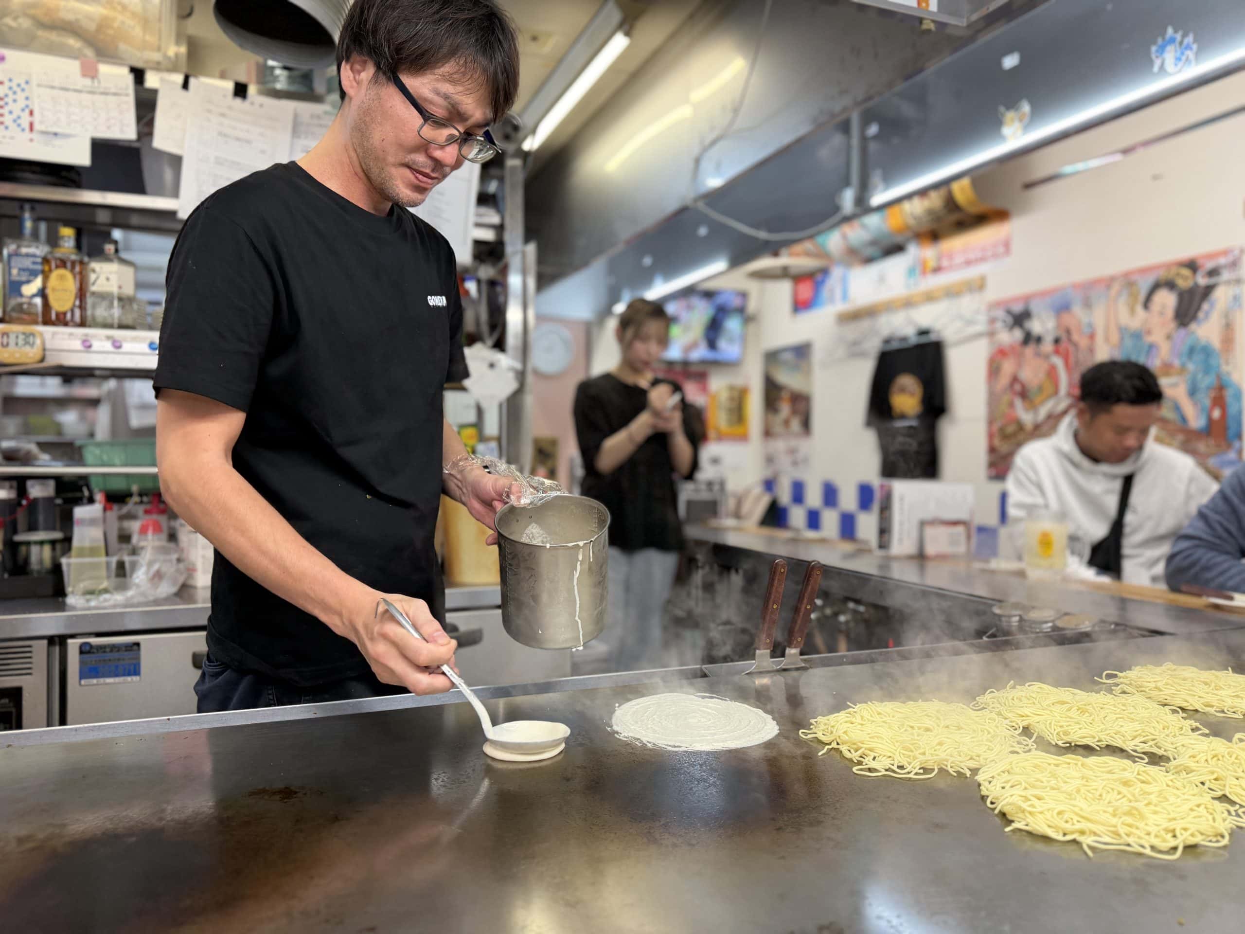 Cooking the batter