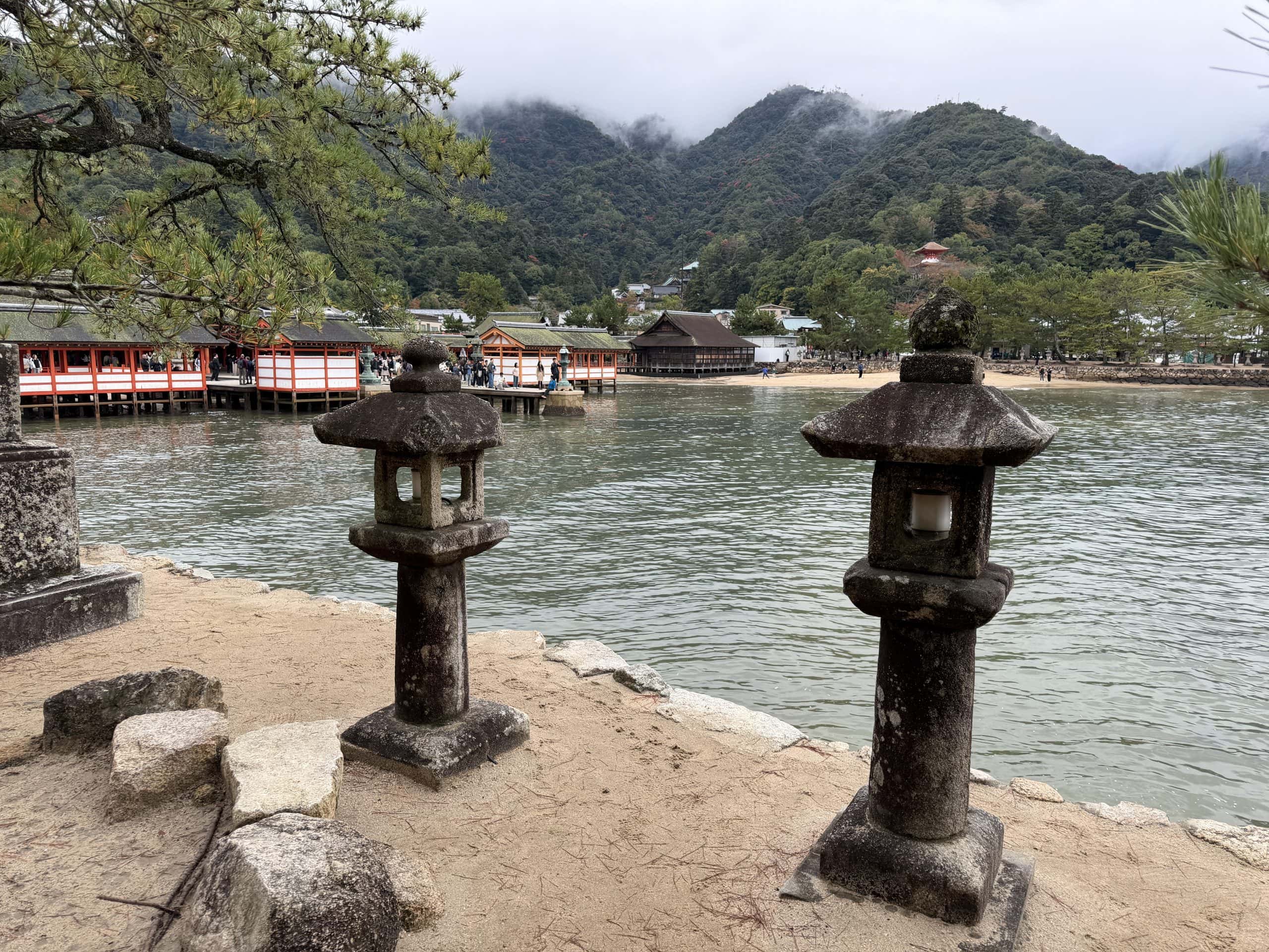 Looking out over Itsukushima Shrine
