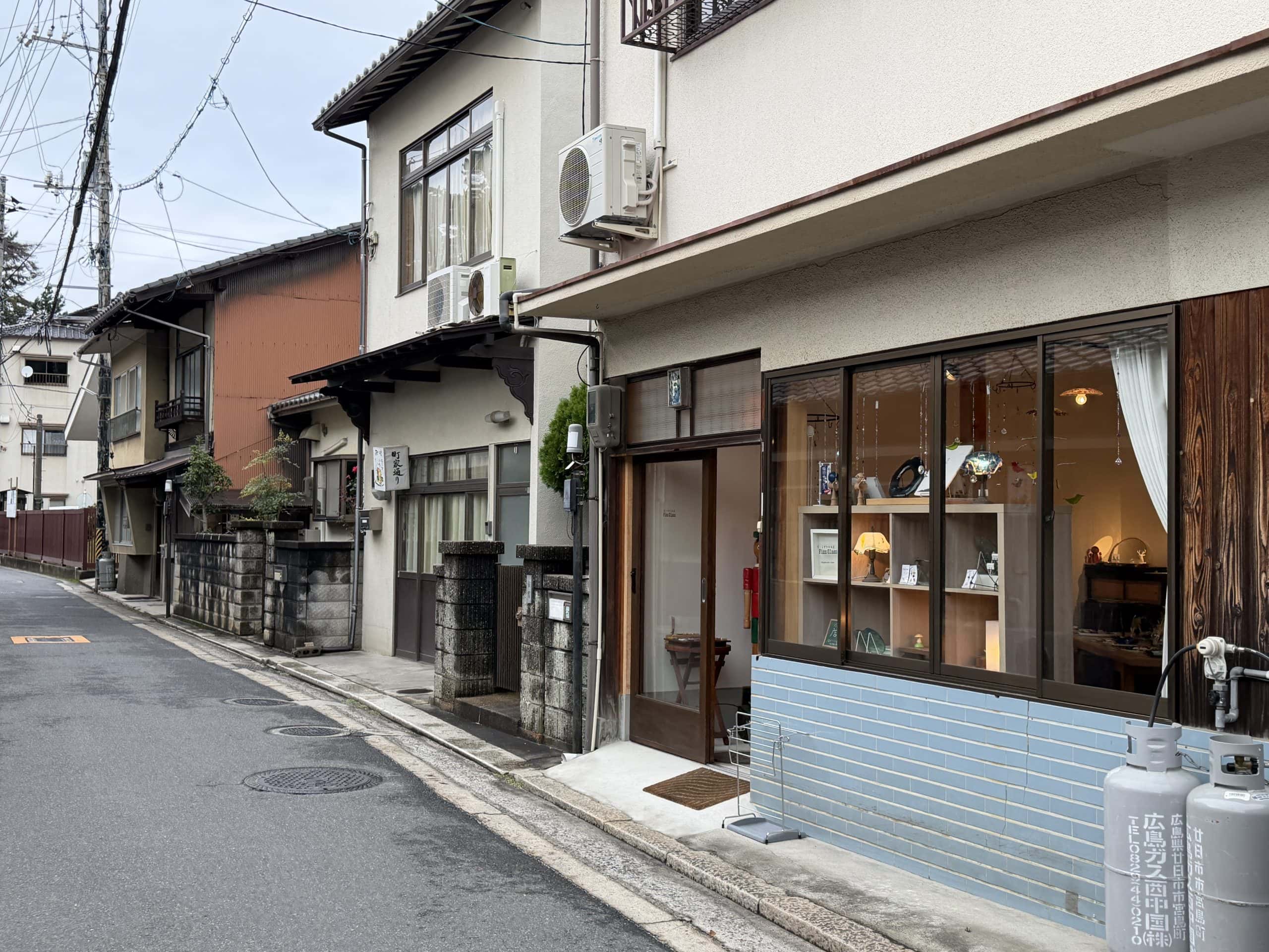 shops on the less busy street