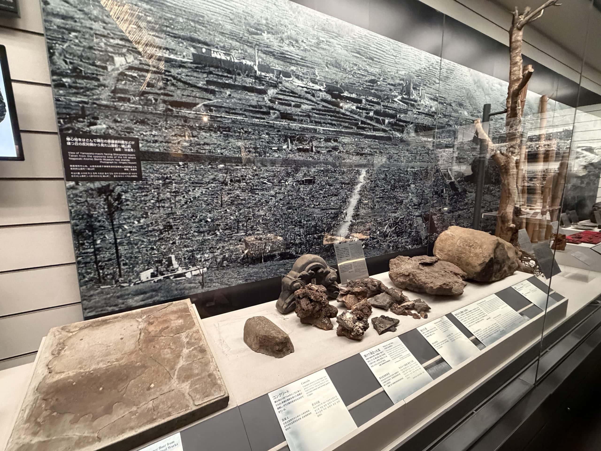 Exhibits detailing bomb devastation