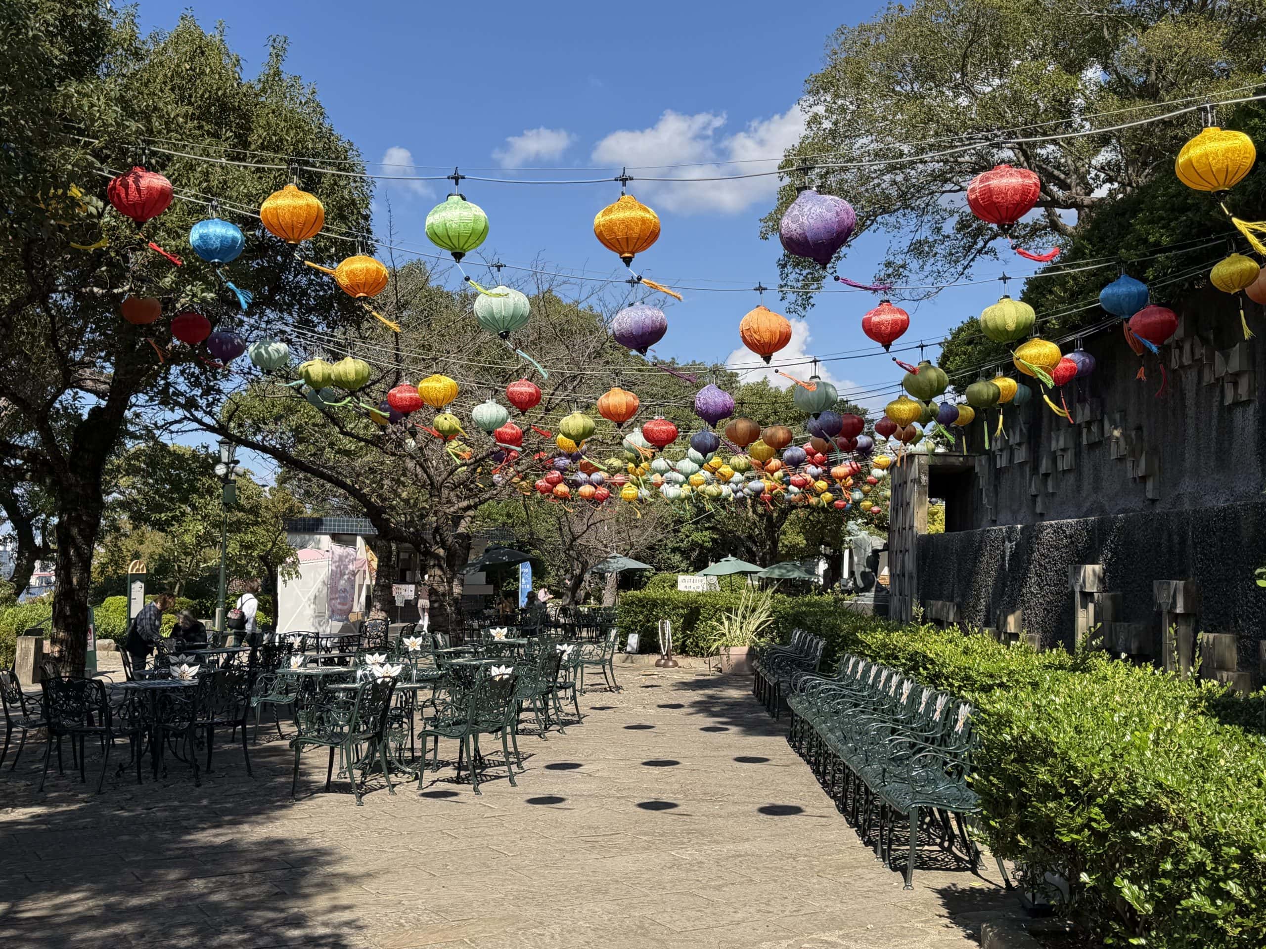 Decorative lanterns in the garden