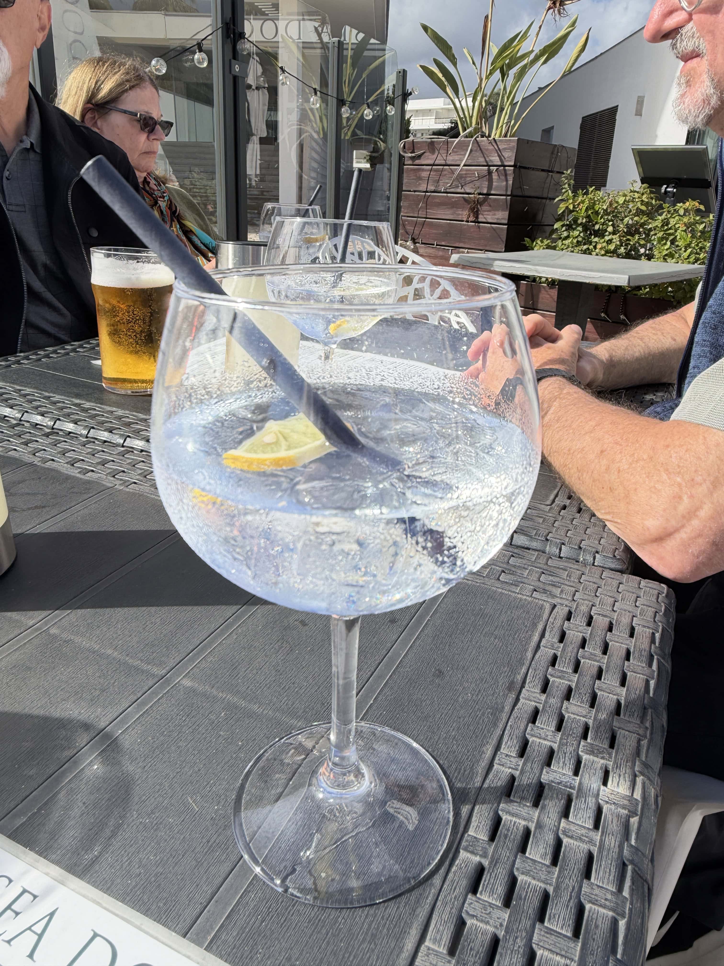 Gin and tonic at happy hour
