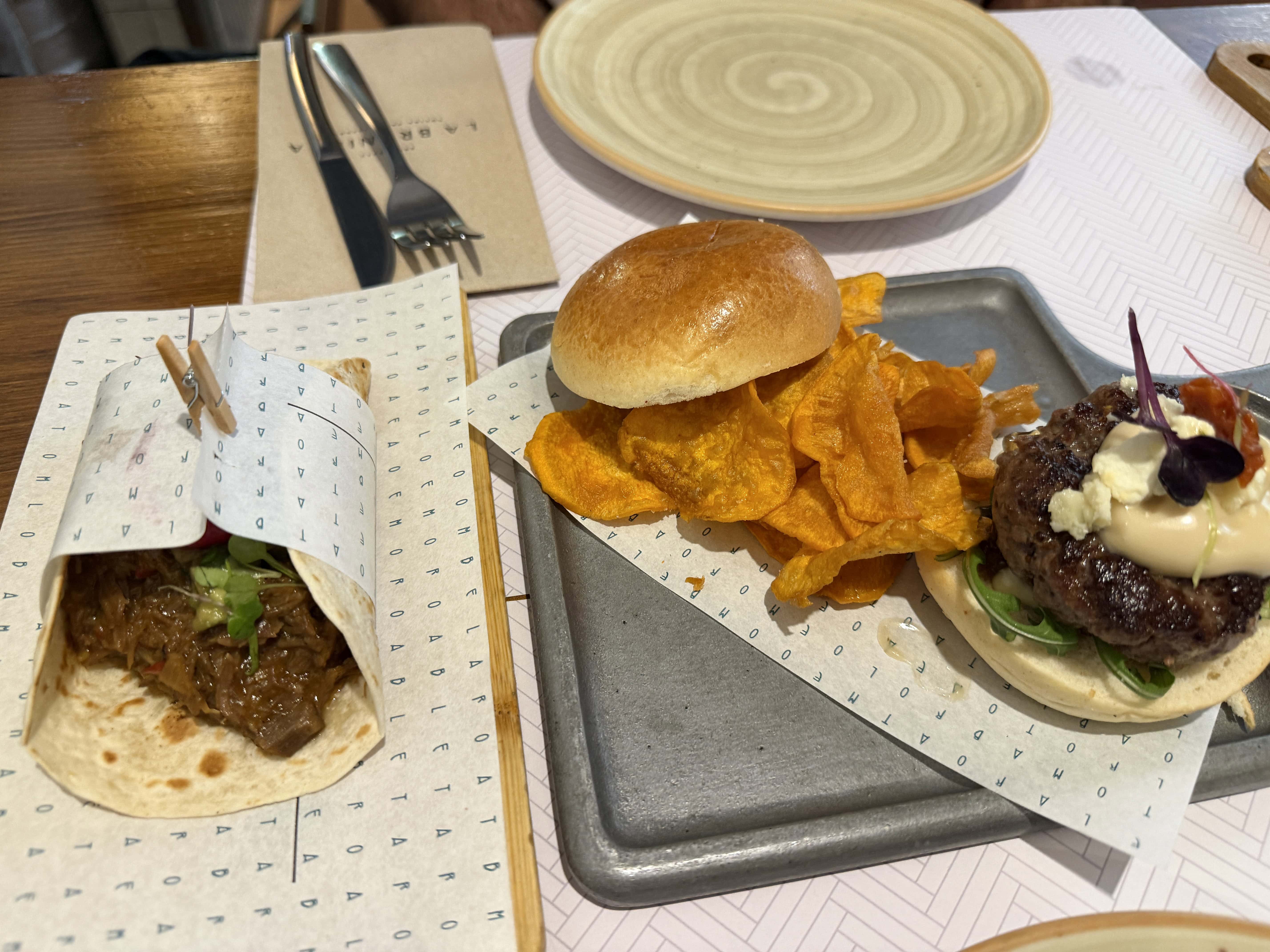 Slider and tacos