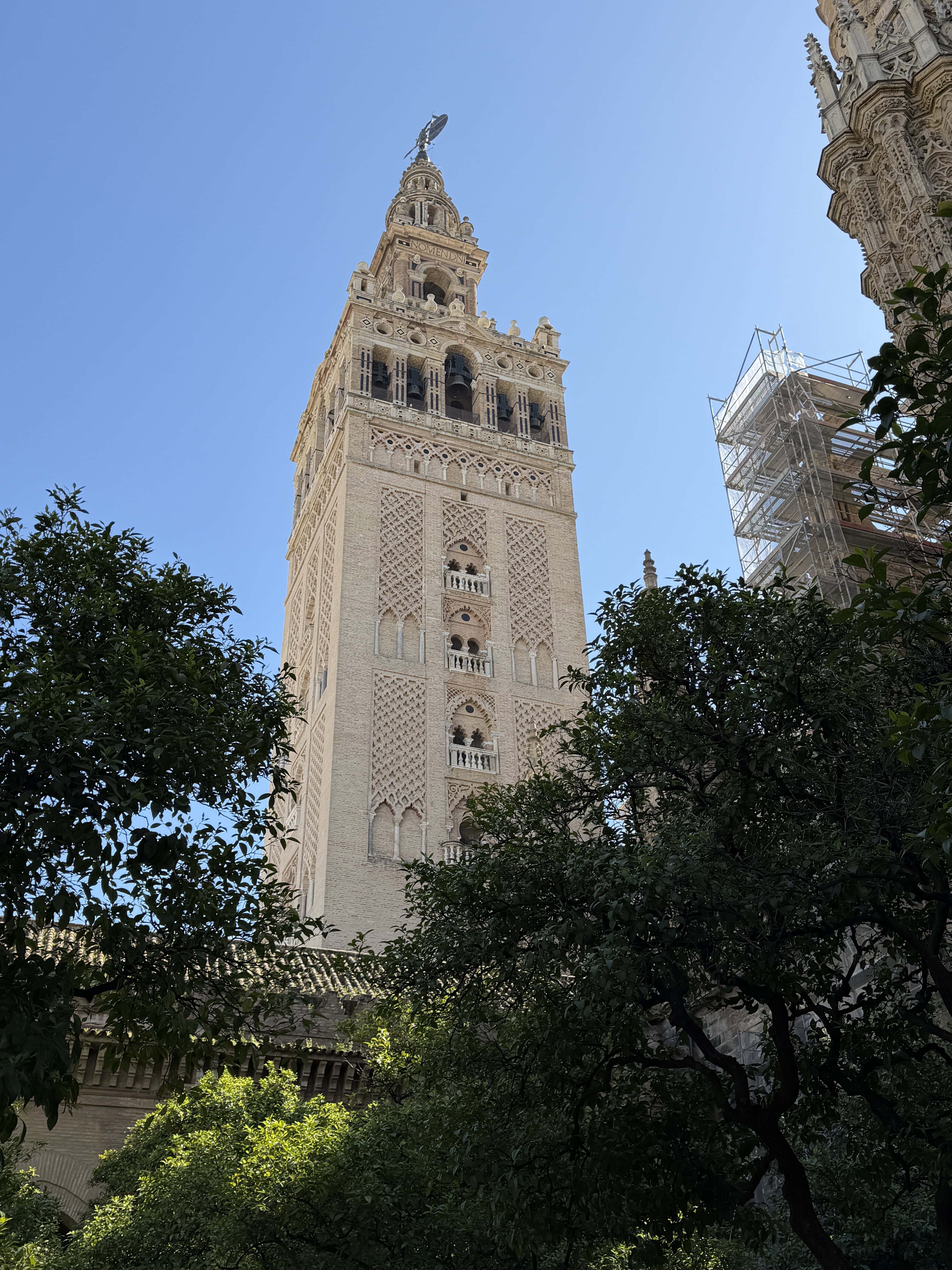 View of the tower from the courtyard