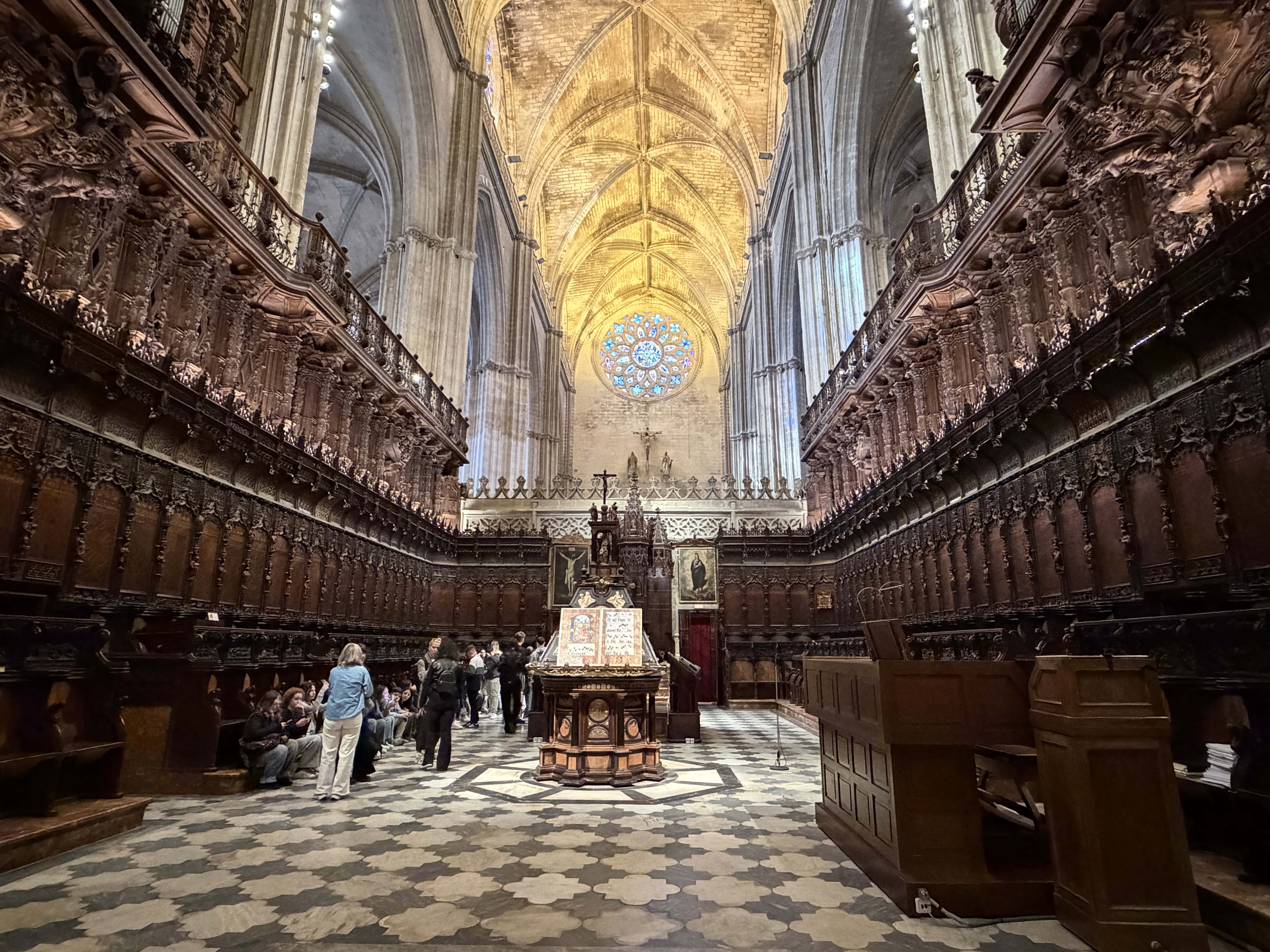 Wooden carved choir