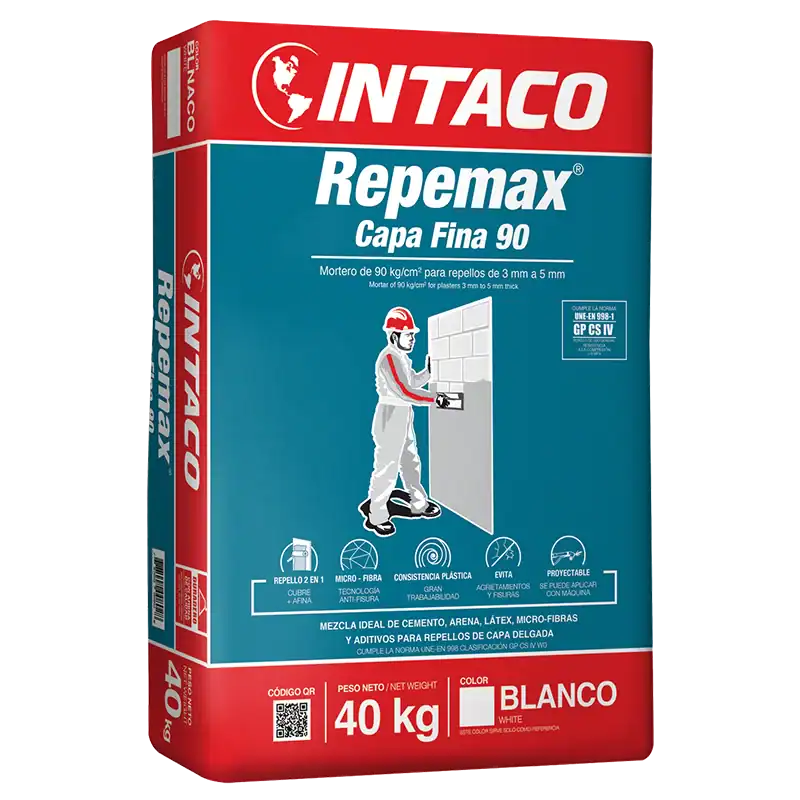 Intaco Mortero Repemax Fino Blanco 40 Kilos ( Pt1033 )
