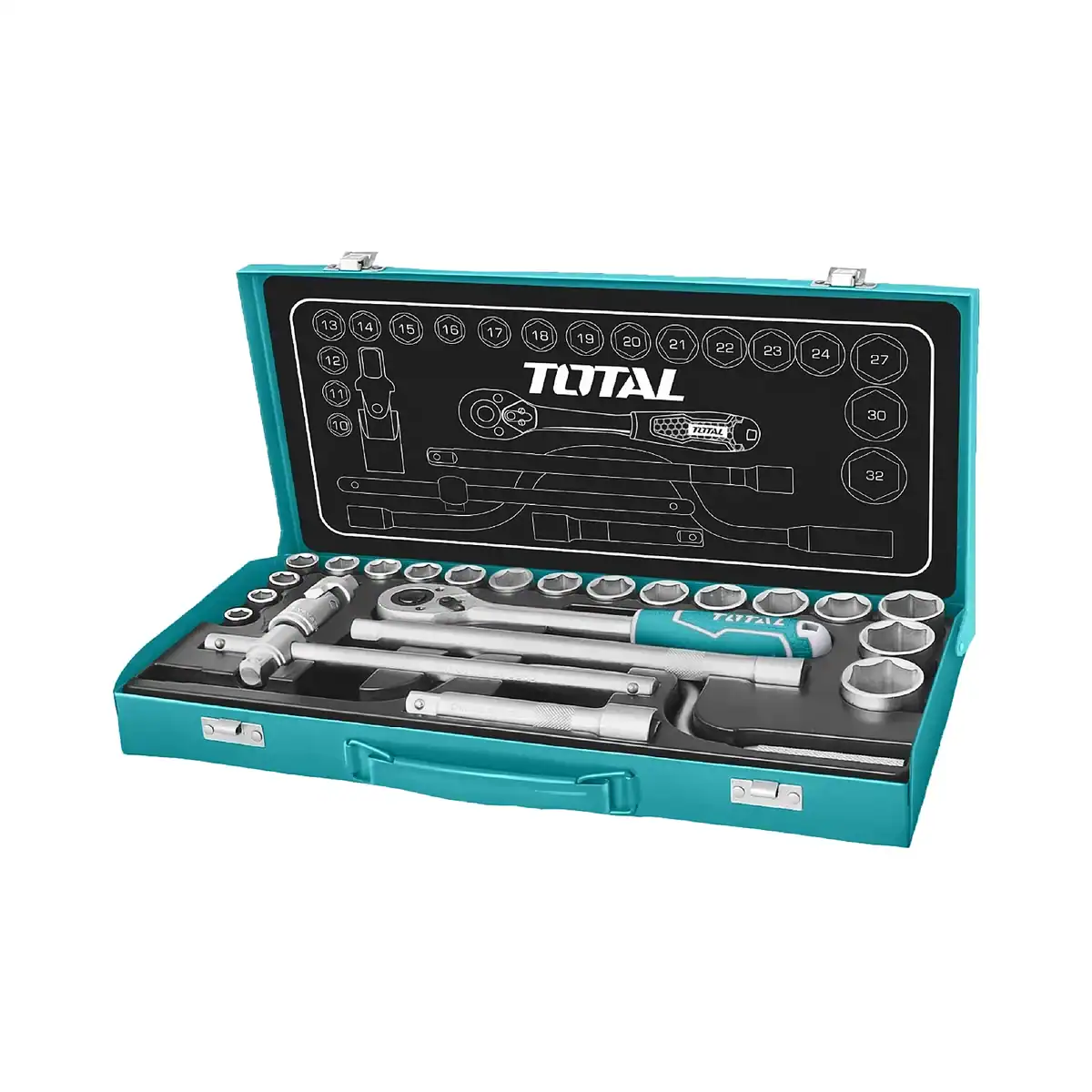 Total Jgo Cubos 1/2" 24 Pzas ( Tht141253 )