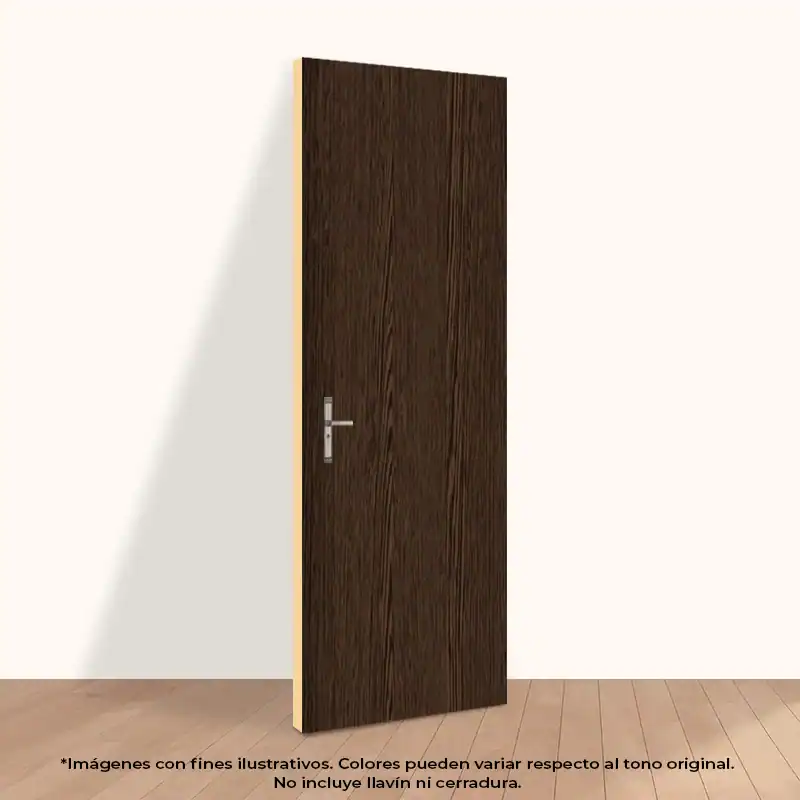 Puerta Laminada Lisa color Wengue