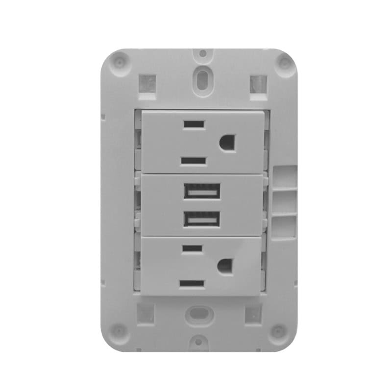 Ssku American Toma Polarizado + 2usb S/placa ( Ae008 ) (*)