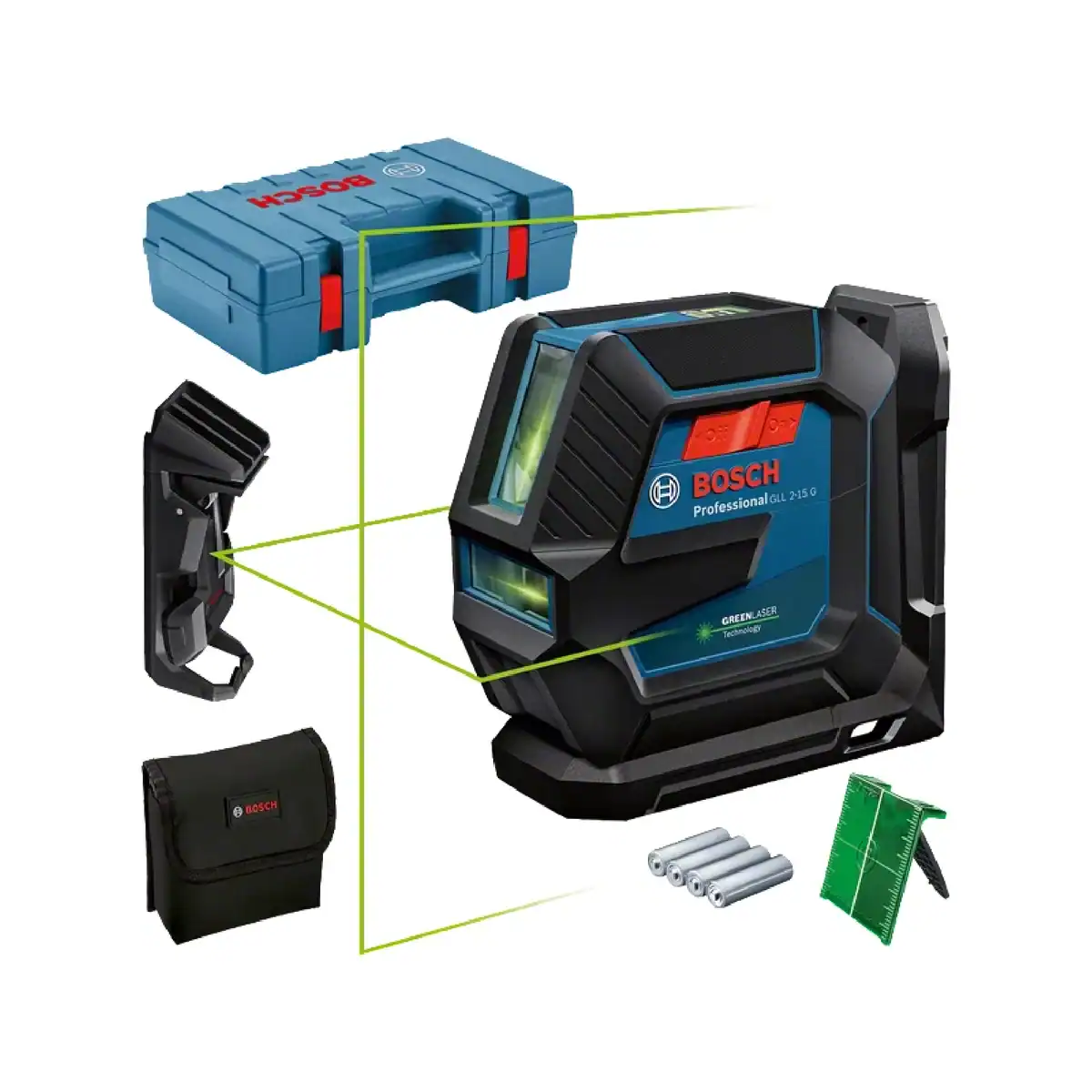 Nivel Laser Bosch Lb10 Clip Techo Maletin (Gll-2-15)