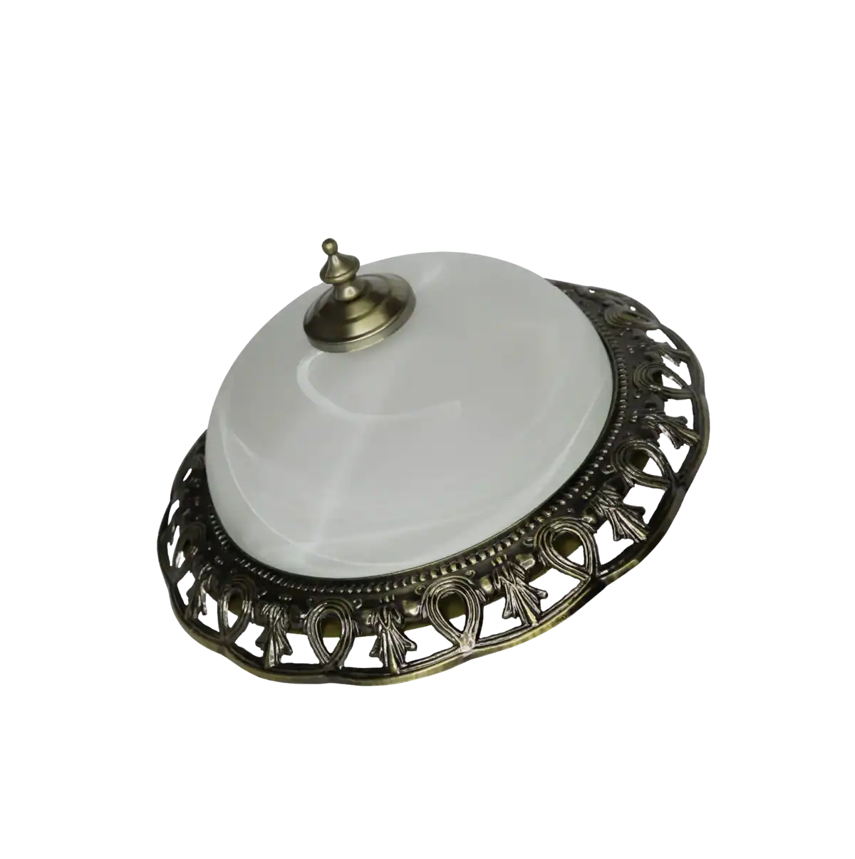 Plafon 11" ( A26 ) Decorado Lechoso Bronce #09
